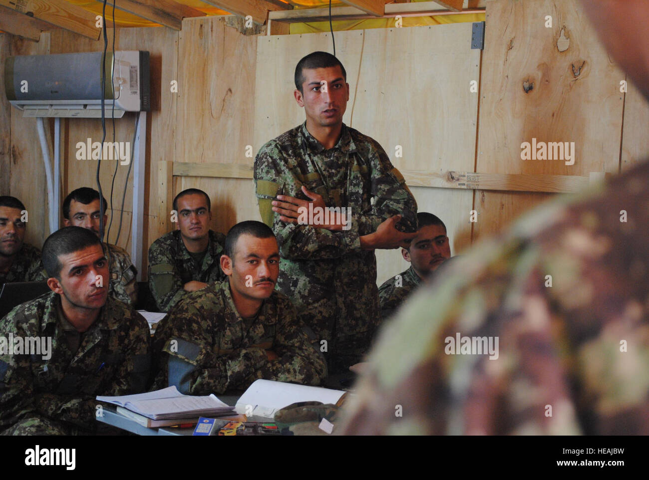 During a combat medic course at the Regional Military Training Center ...