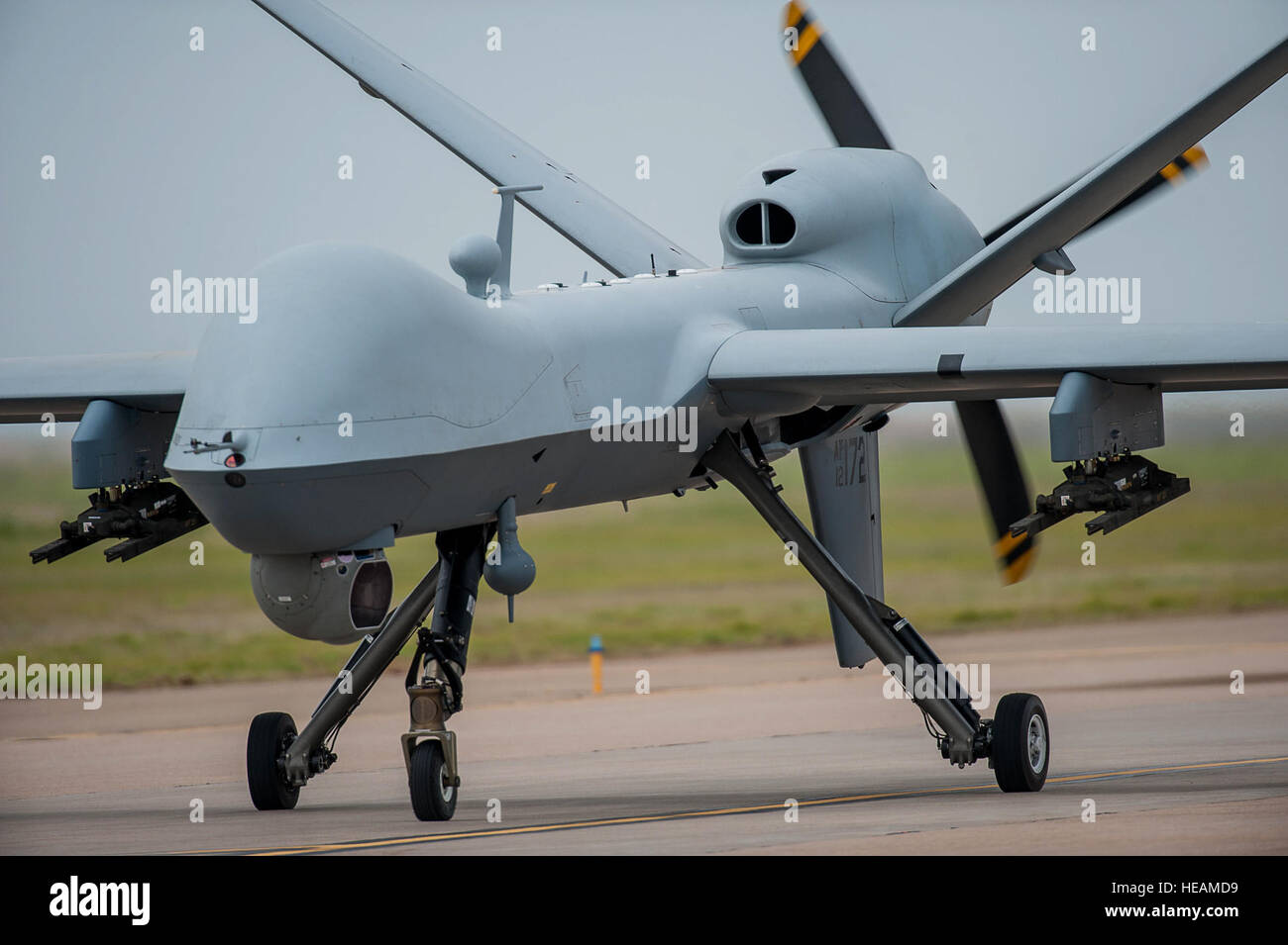 An Mq-9 Reaper Performs A Low Pass During An Air Show Demonstration May 