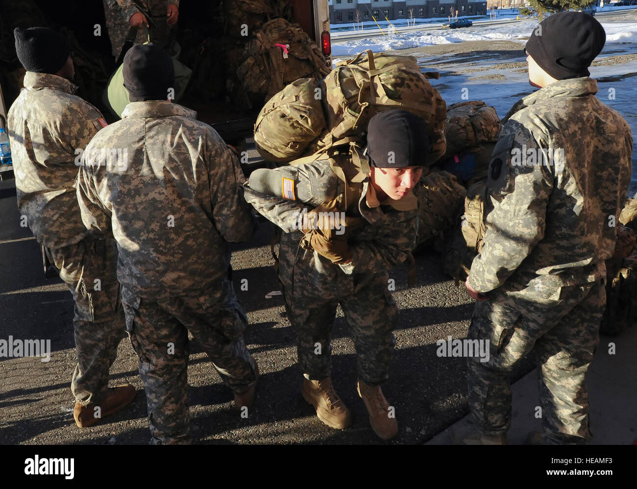 Army Pvt. Graydon Zanyk, assigned to the 98th Maintenance Company ...
