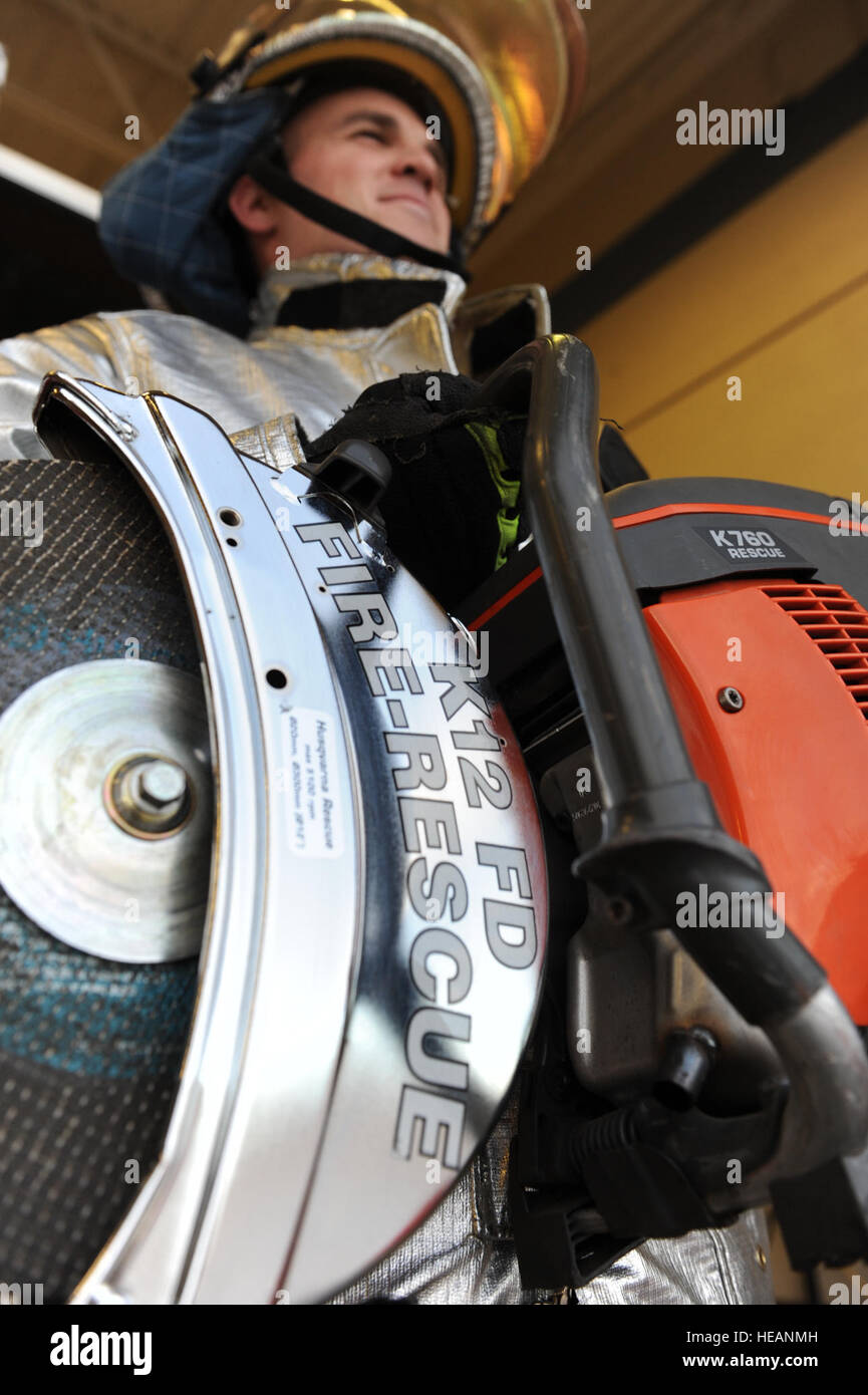 Senior Airman Cody Malia, 99th Civil Engineer Squadron fire protection