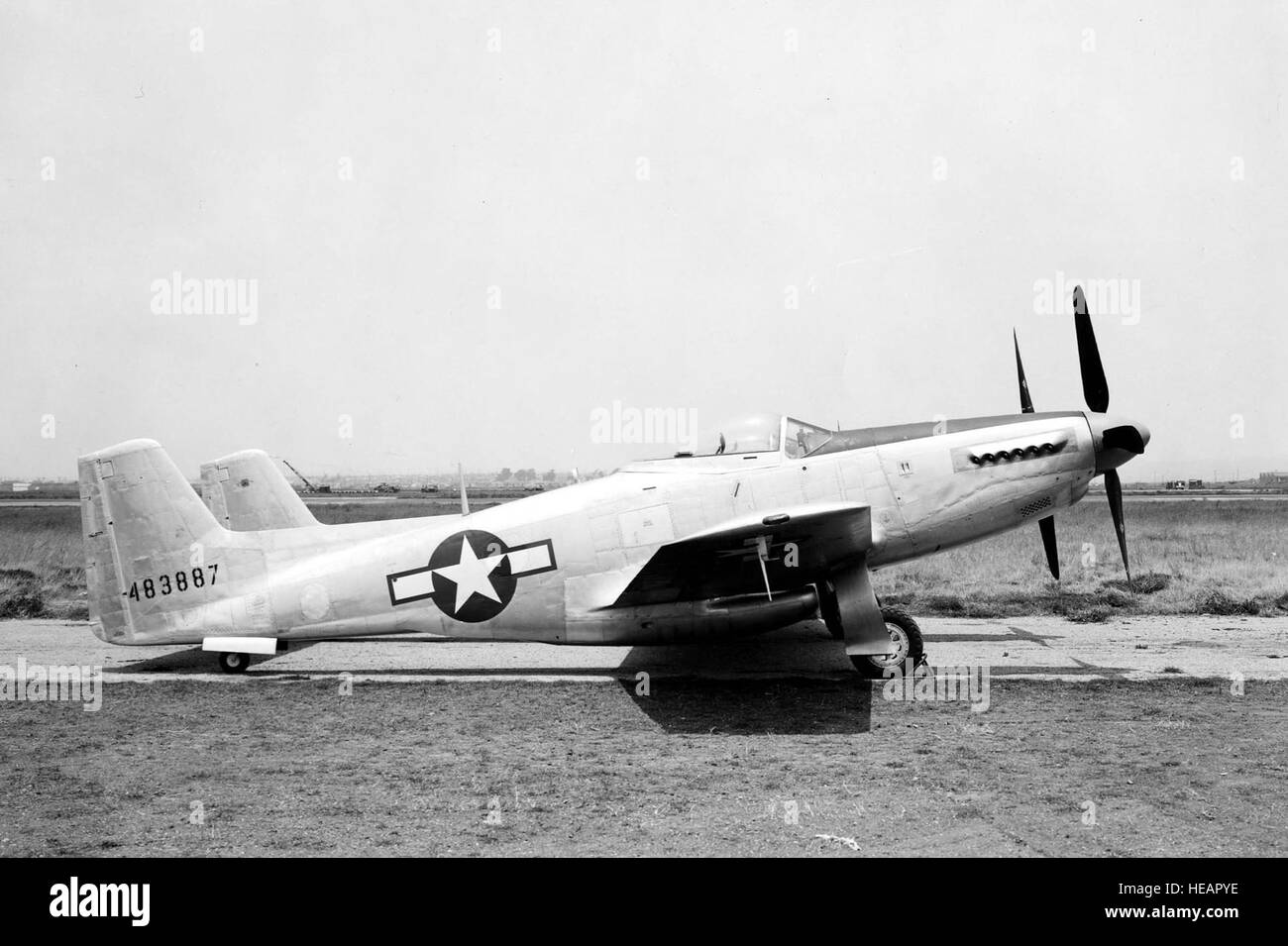 The North American XF-82 aircraft with serial number 44-83887 is a long ...