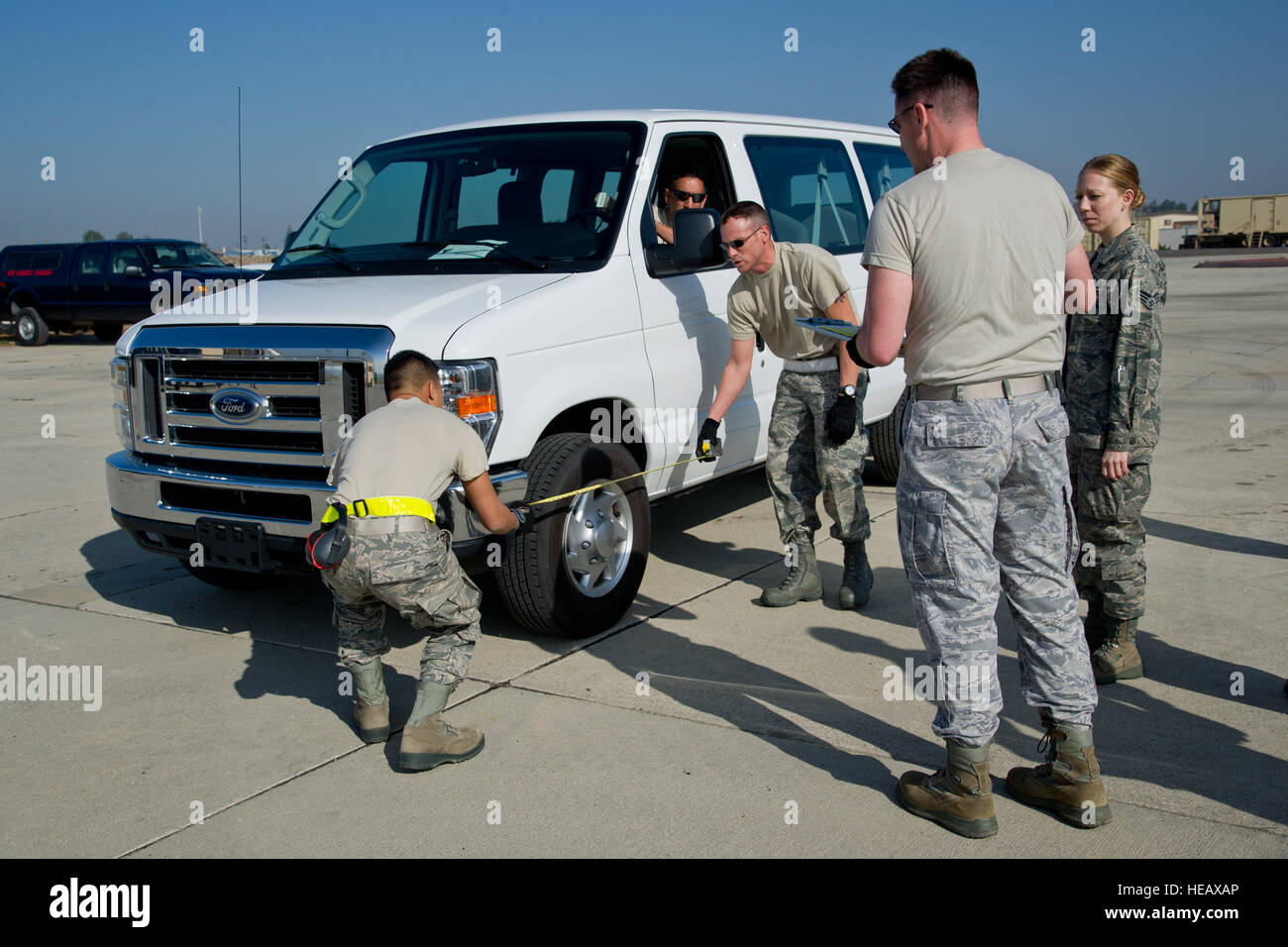 U.S. Air Force Airmen, 26th Aerial Port Squadron, Lackland AFB, Texas