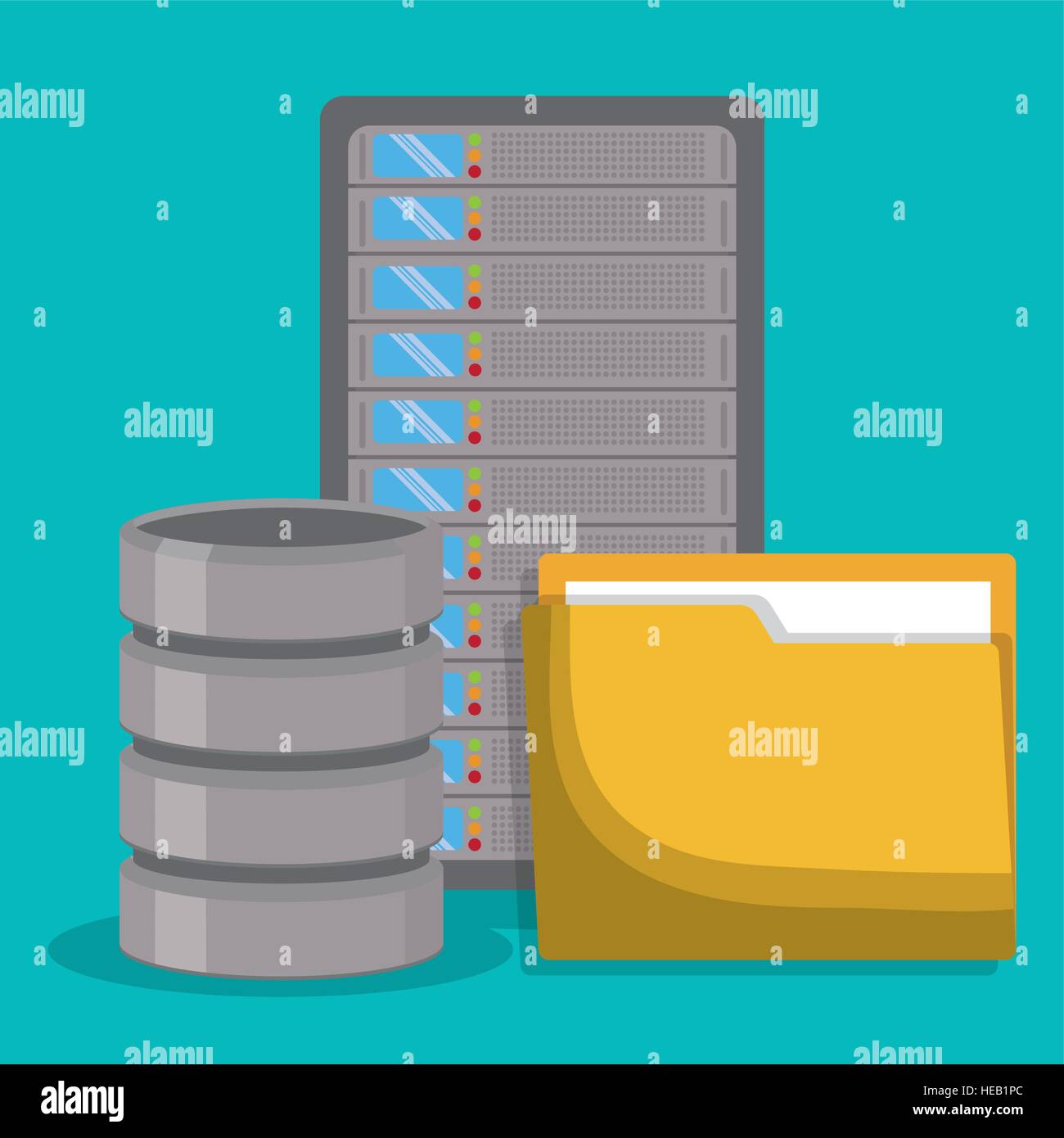 data center related icons image vector illustration design Stock Vector ...