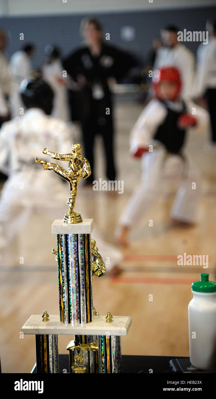 Two martial arts students spar hires stock photography and images Alamy