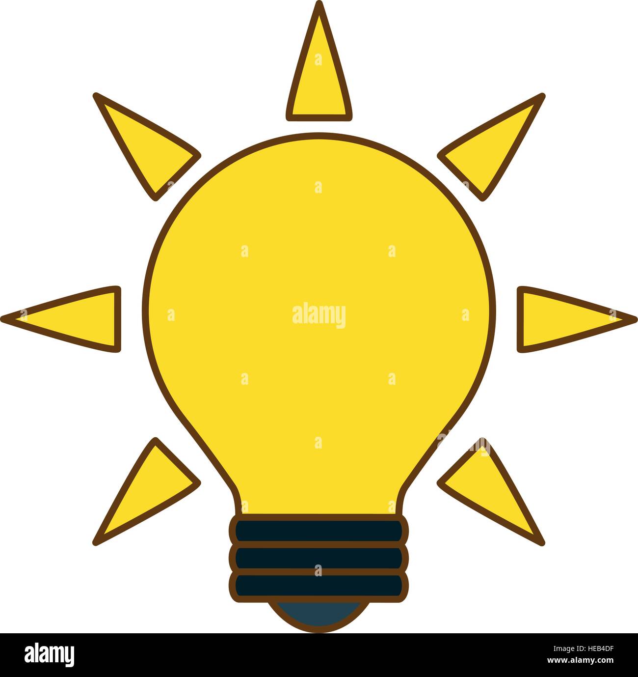 bulb light icon over white background. colorful design. vector ...