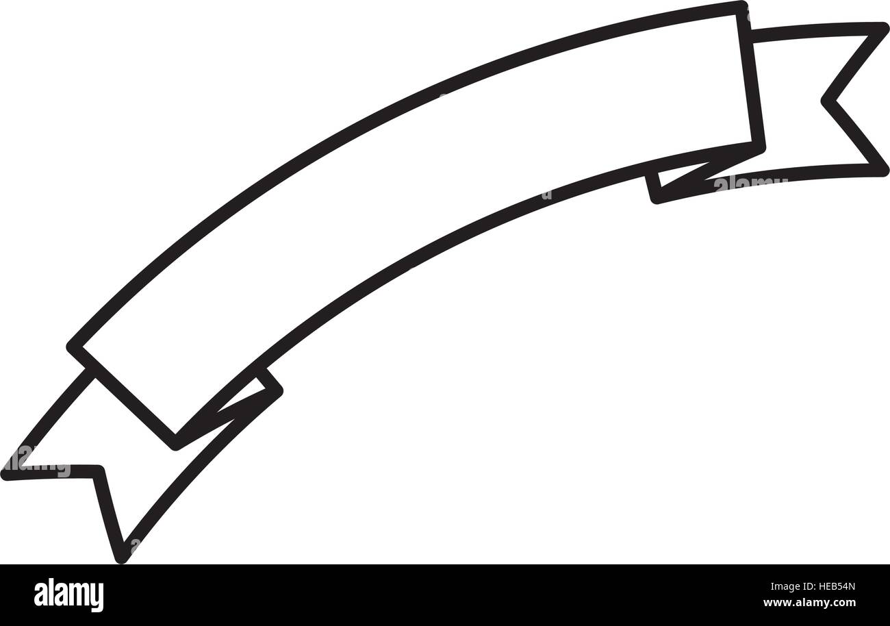 Empty ribbon banner icon vector illustration graphic design Stock