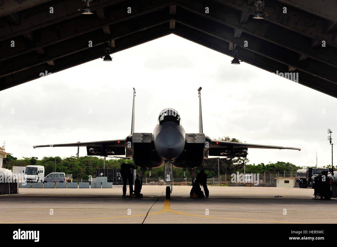 U.S. Air Force Airmen from the 44th Aircraft Maintenance Unit prepare ...