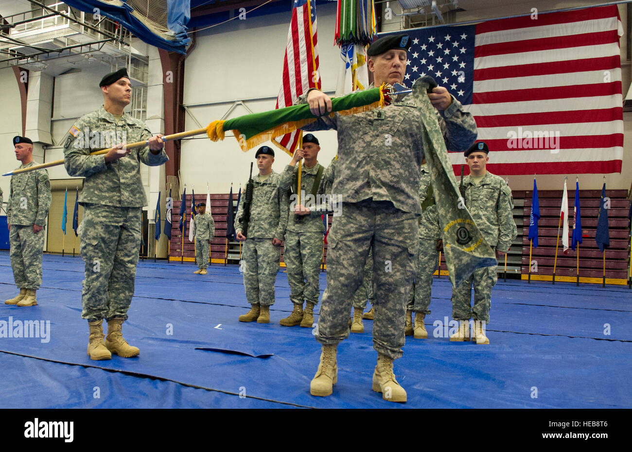 Army Command Sgt. Maj. Bryan Lynch, right, a native of Mineola, N.Y ...