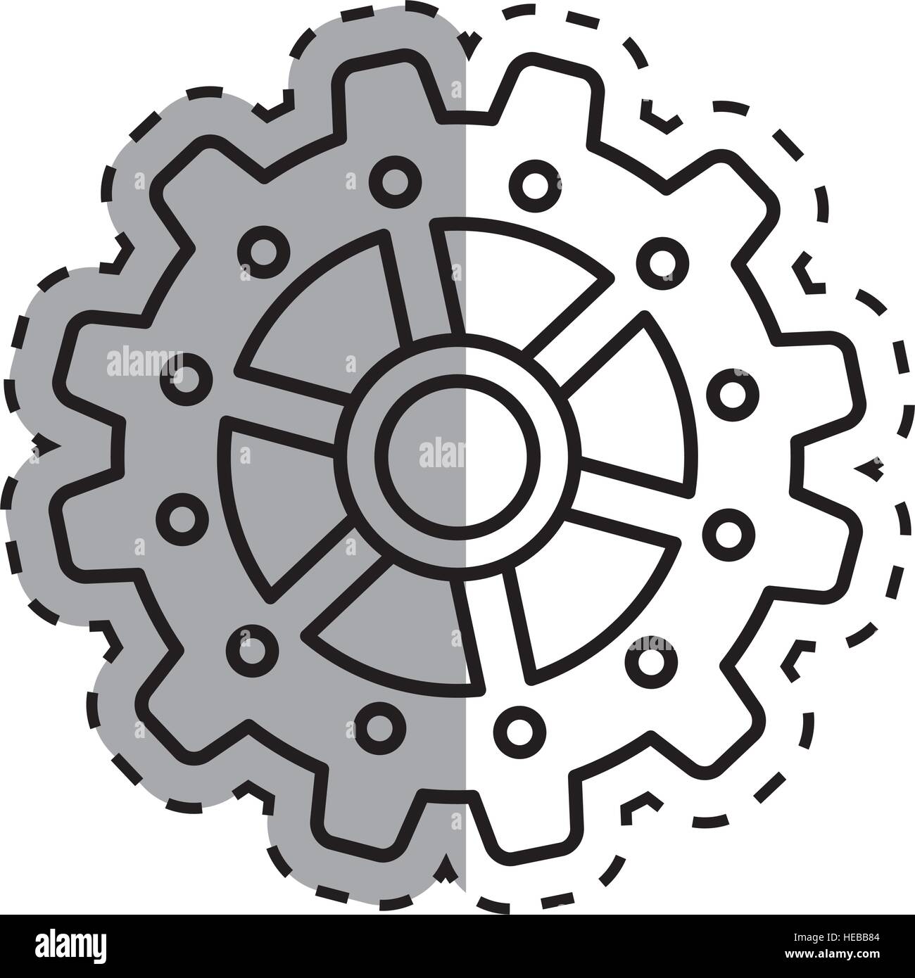 isolated gear piece Stock Vector Image & Art - Alamy