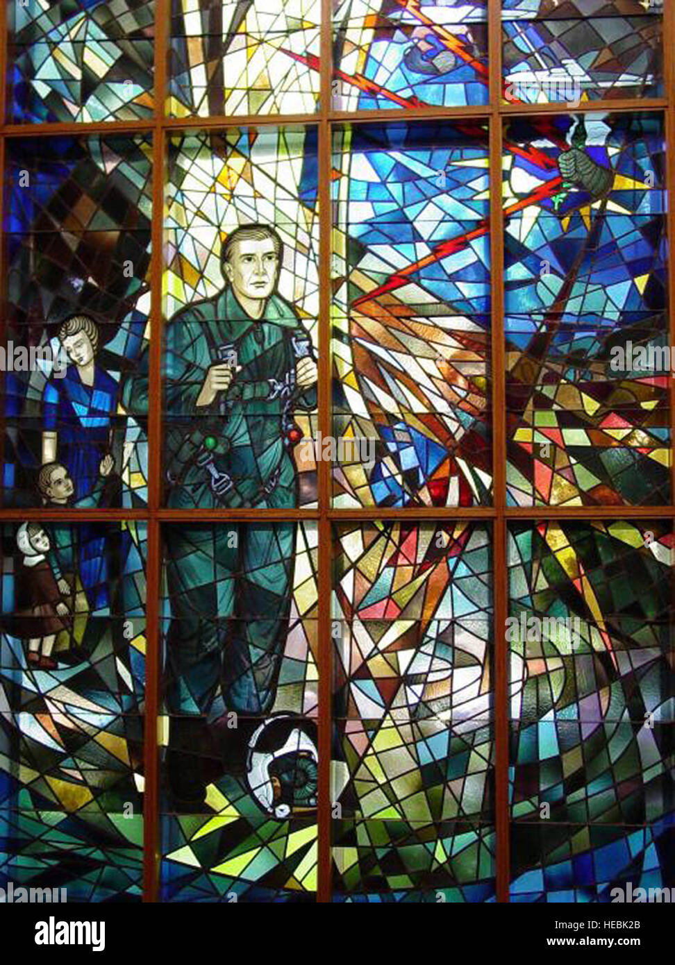The Memorial Window at the SAC Memorial Chapel honors the sacrifices