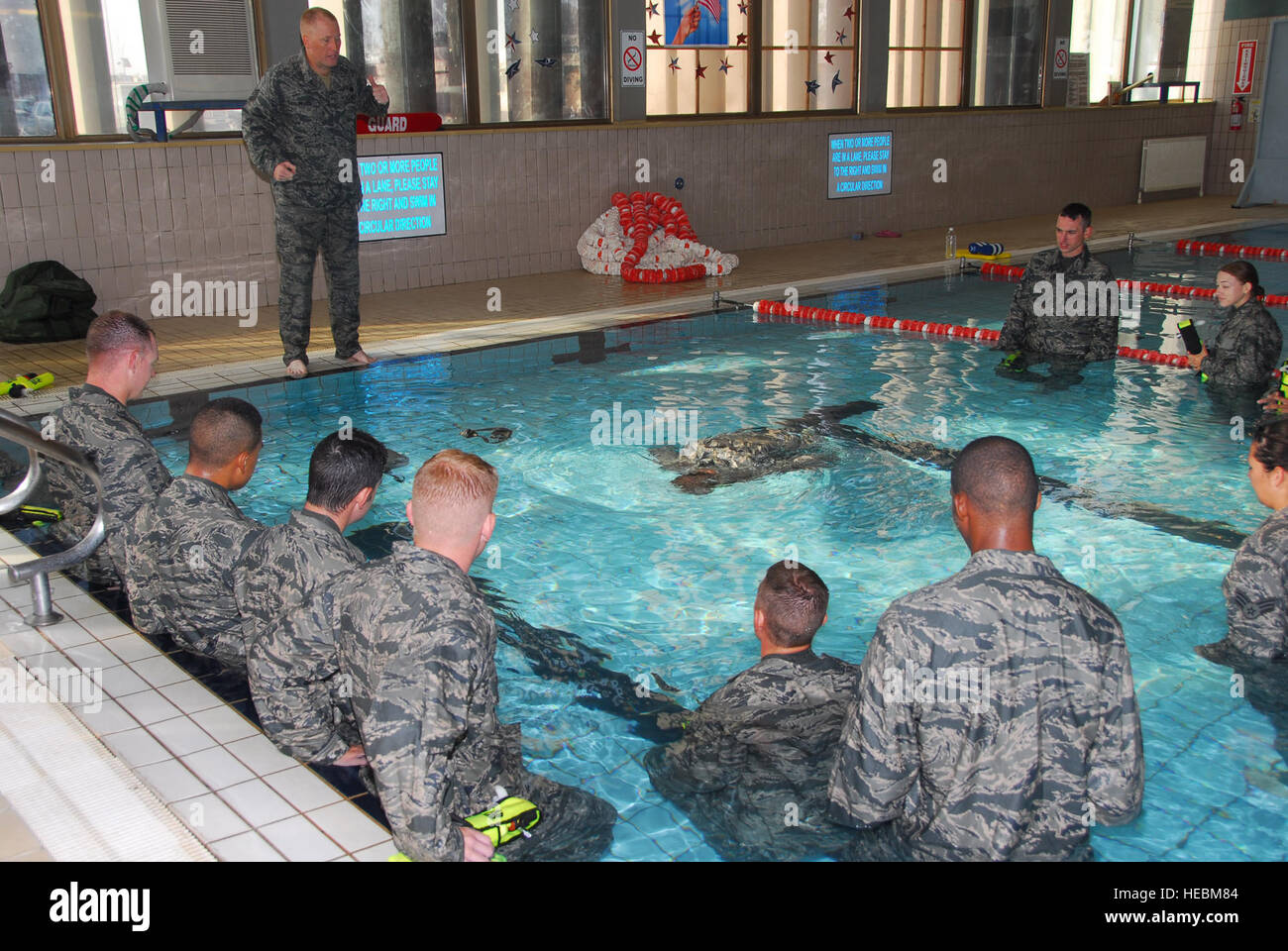 A 532nd Expeditionary Security Forces Squadron manager demonstrates ...