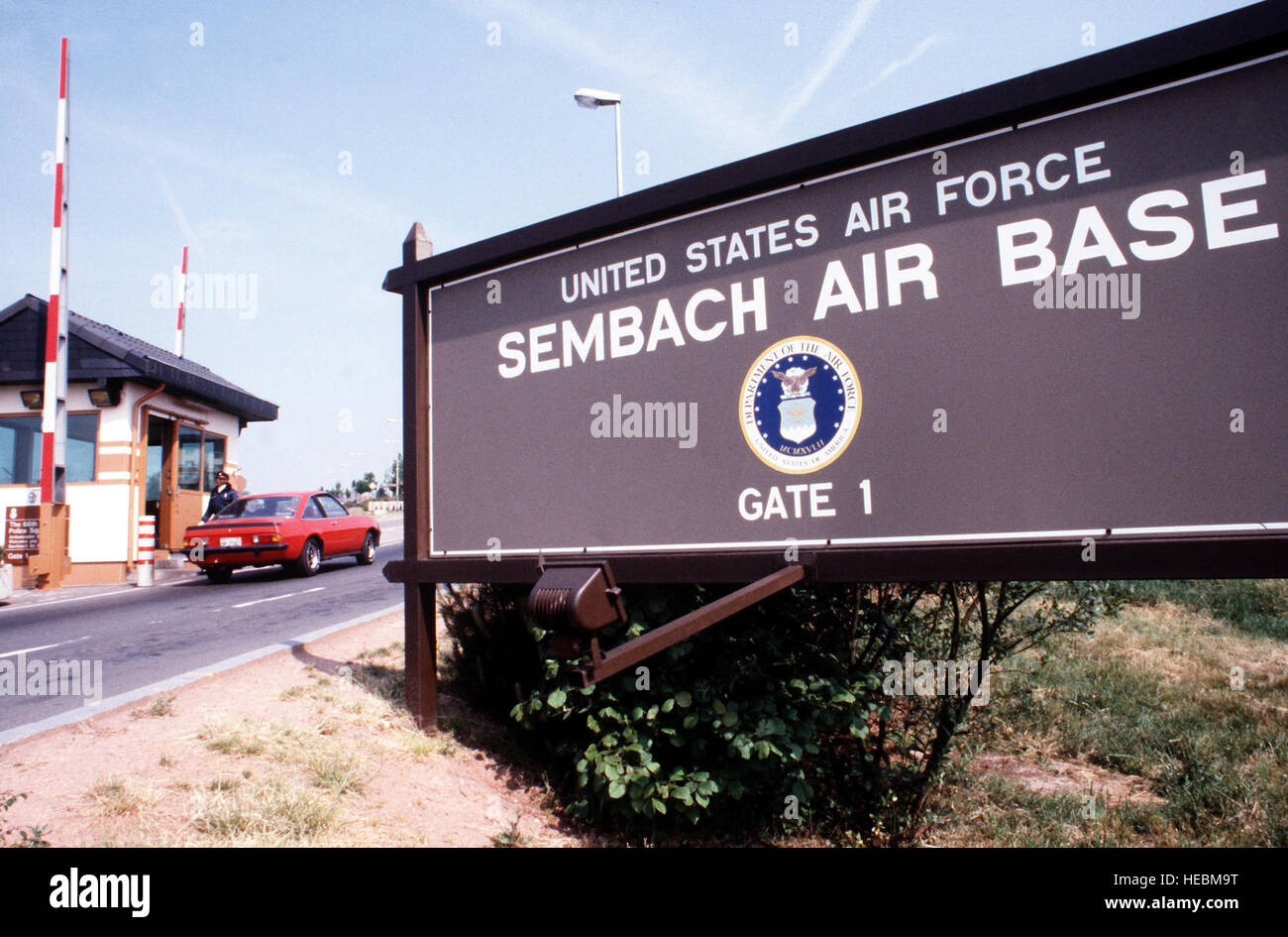 A view of the sign at the base's Gate No. 1 Stock Photo - Alamy