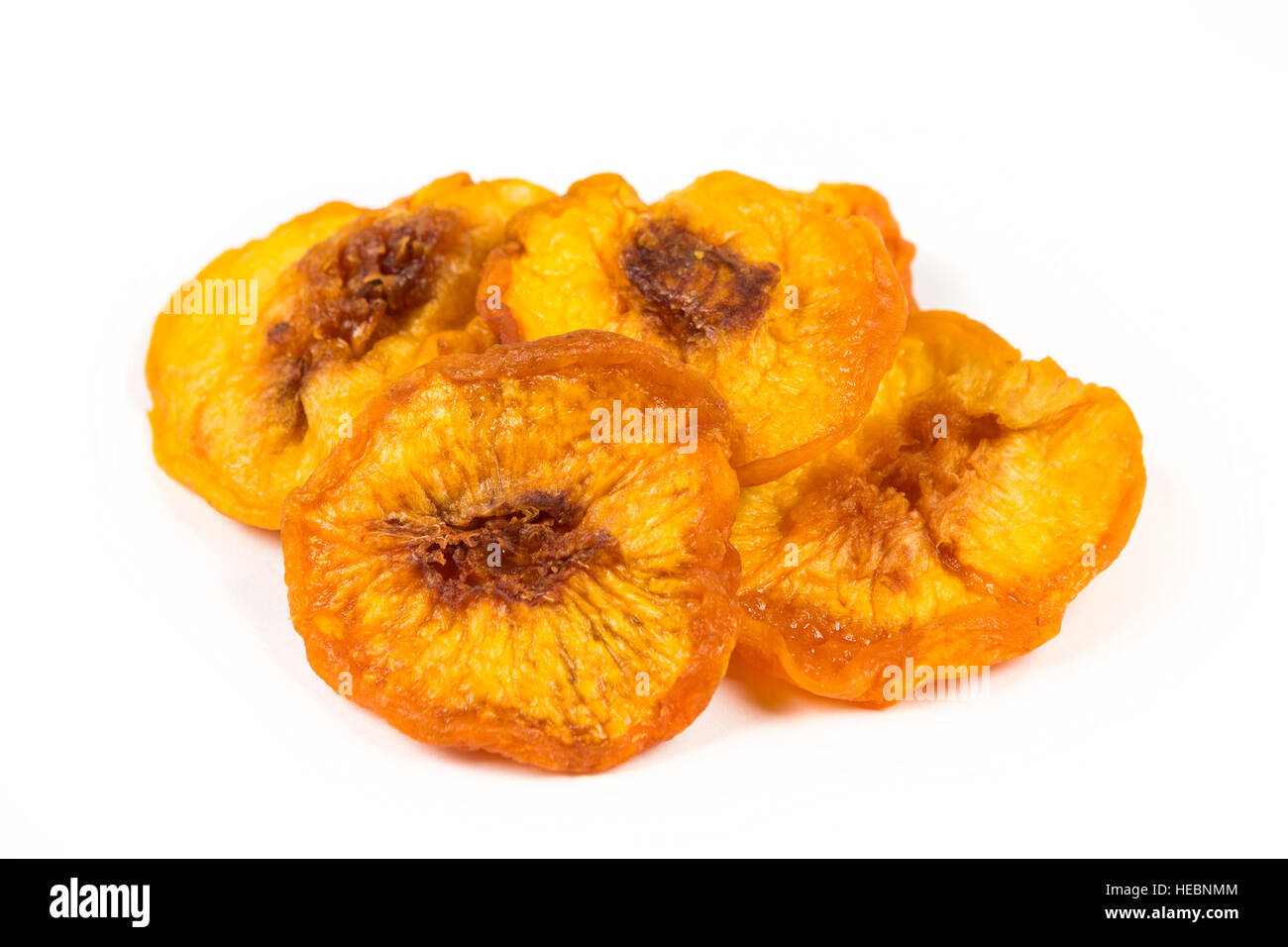 Dried peaches isolated on white background Stock Photo Alamy