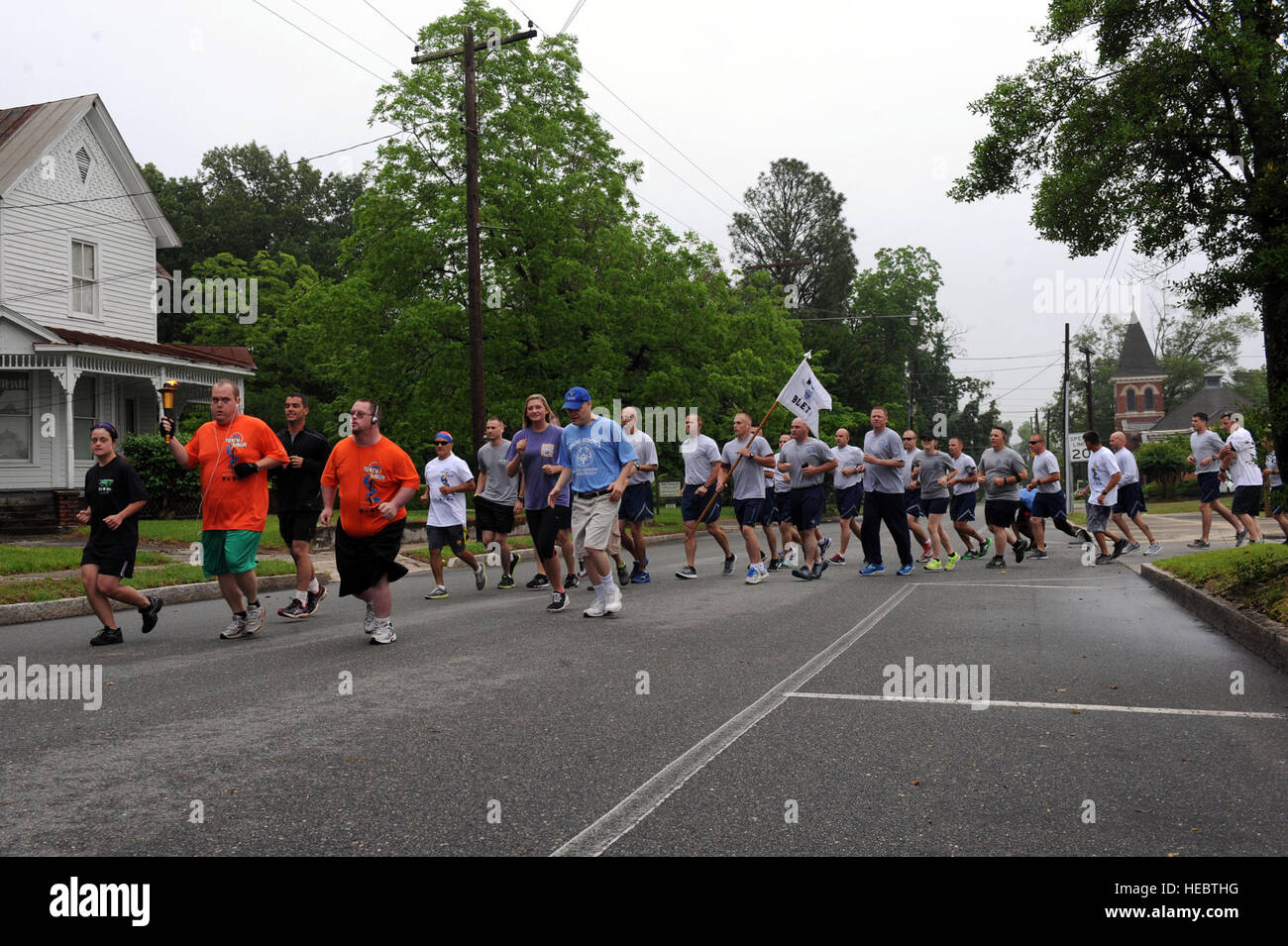 Members of the 4th Security Forces Squadron join the Goldsboro Police