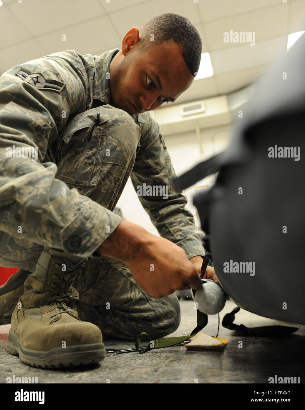 Airman 1st Class Jereme Haynie, 2nd Operation Support Squadron aircrew ...