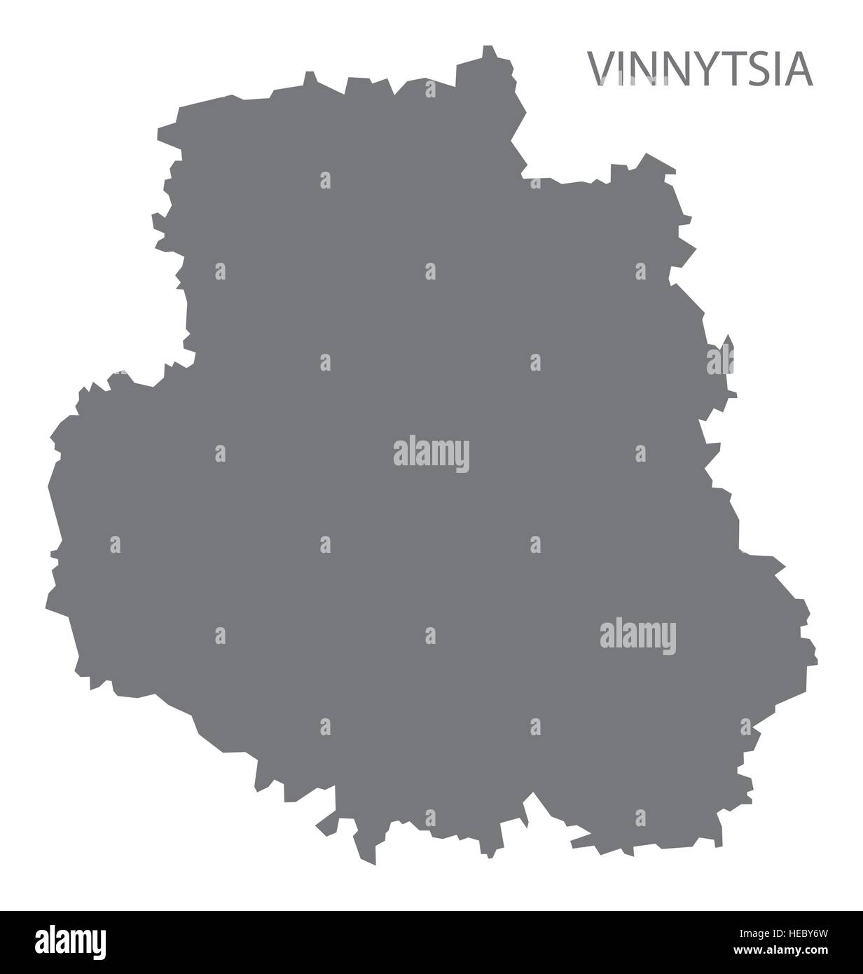 Vinnytsia Ukraine Map grey Stock Vector