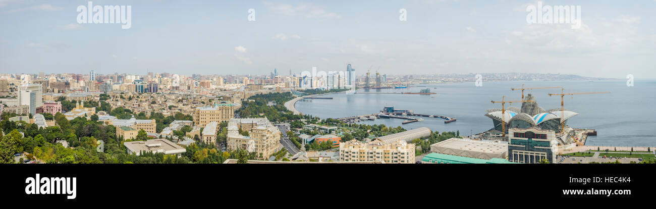 Baku skyline panorama, capital of Azerbaijan Stock Photo
