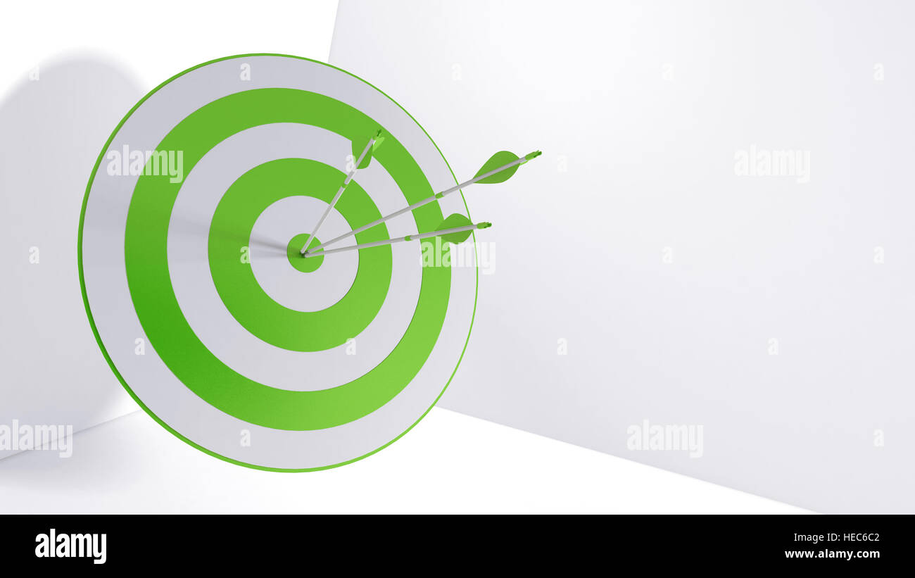 3d rendering arrow and bullseye Stock Photo - Alamy