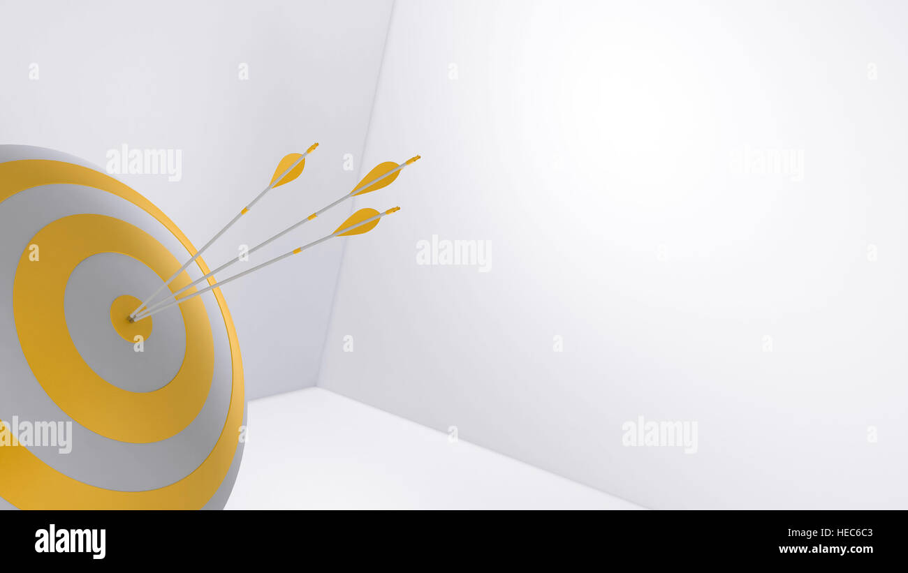 3d rendering arrow and bullseye Stock Photo - Alamy
