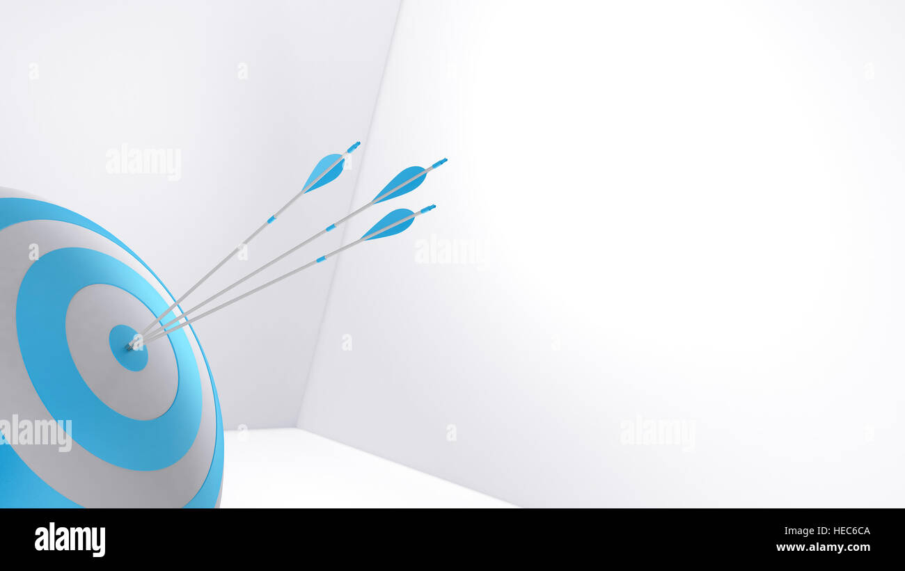 3d rendering arrow and bullseye Stock Photo - Alamy