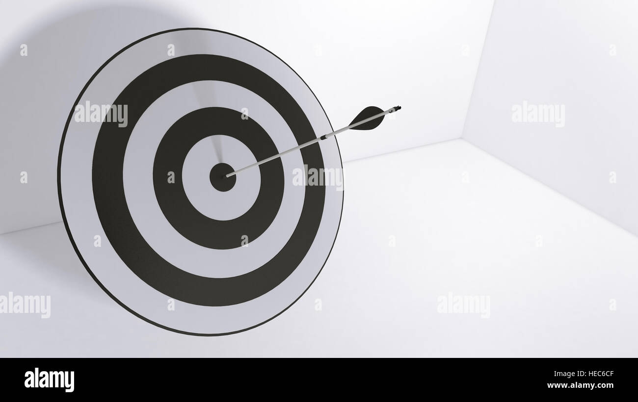3d rendering arrow and bullseye Stock Photo - Alamy