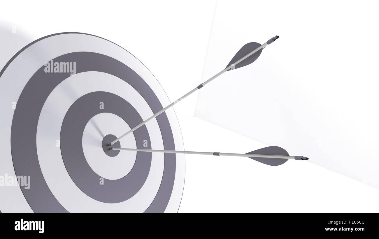 3d rendering arrow and bullseye Stock Photo - Alamy