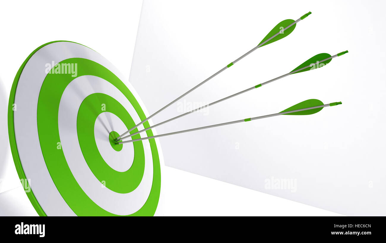 3d rendering arrow and bullseye Stock Photo - Alamy