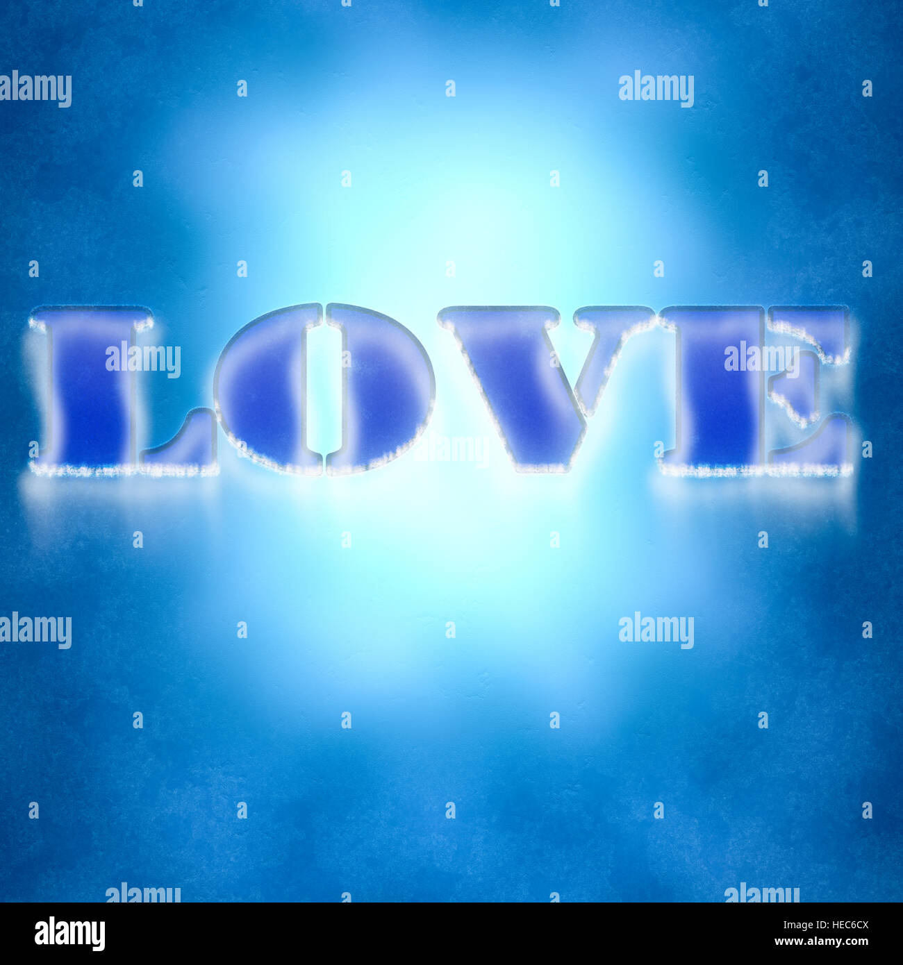Digitally enhanced Love text Stock Photo Alamy