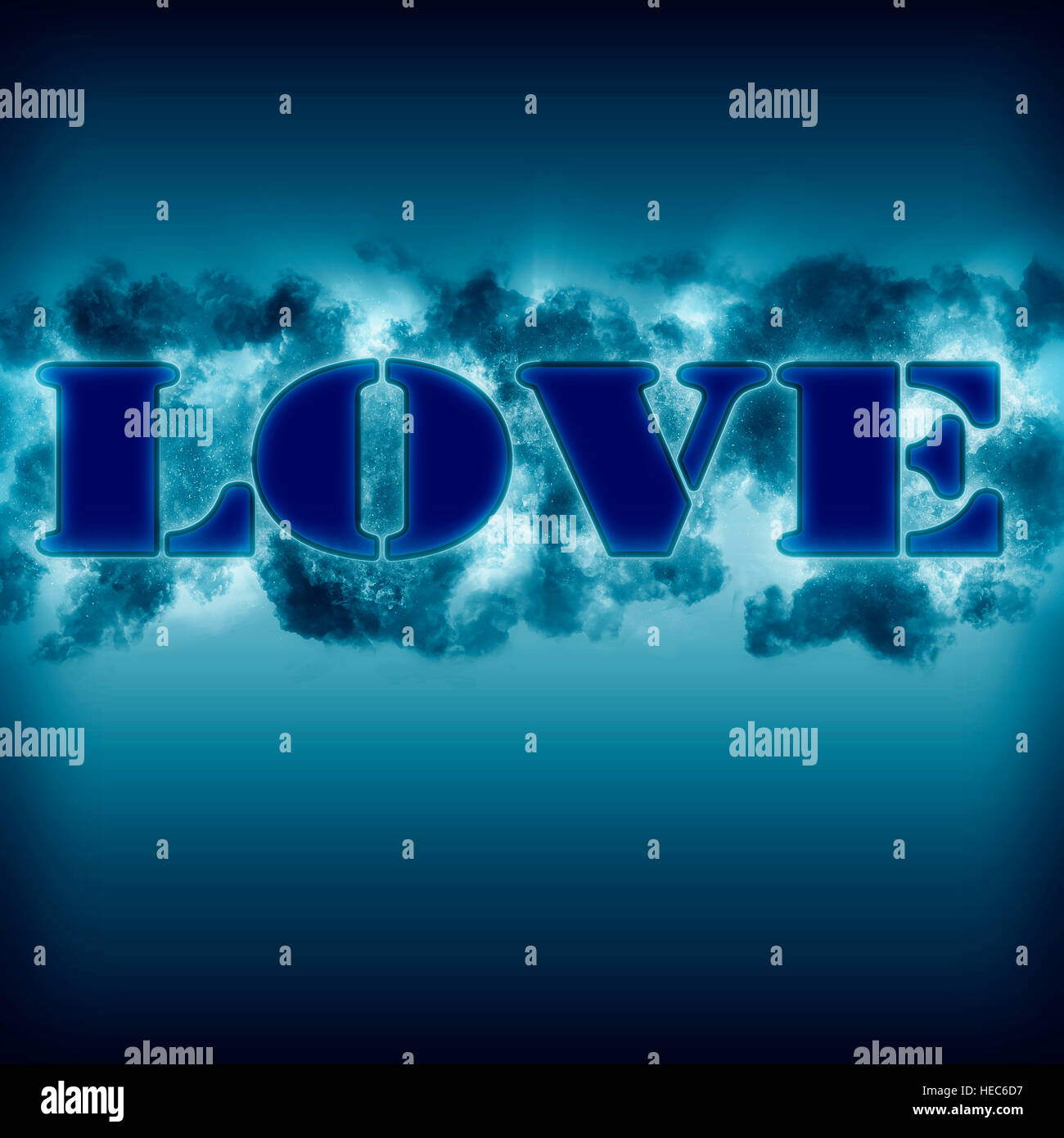 Digitally enhanced Love text Stock Photo Alamy