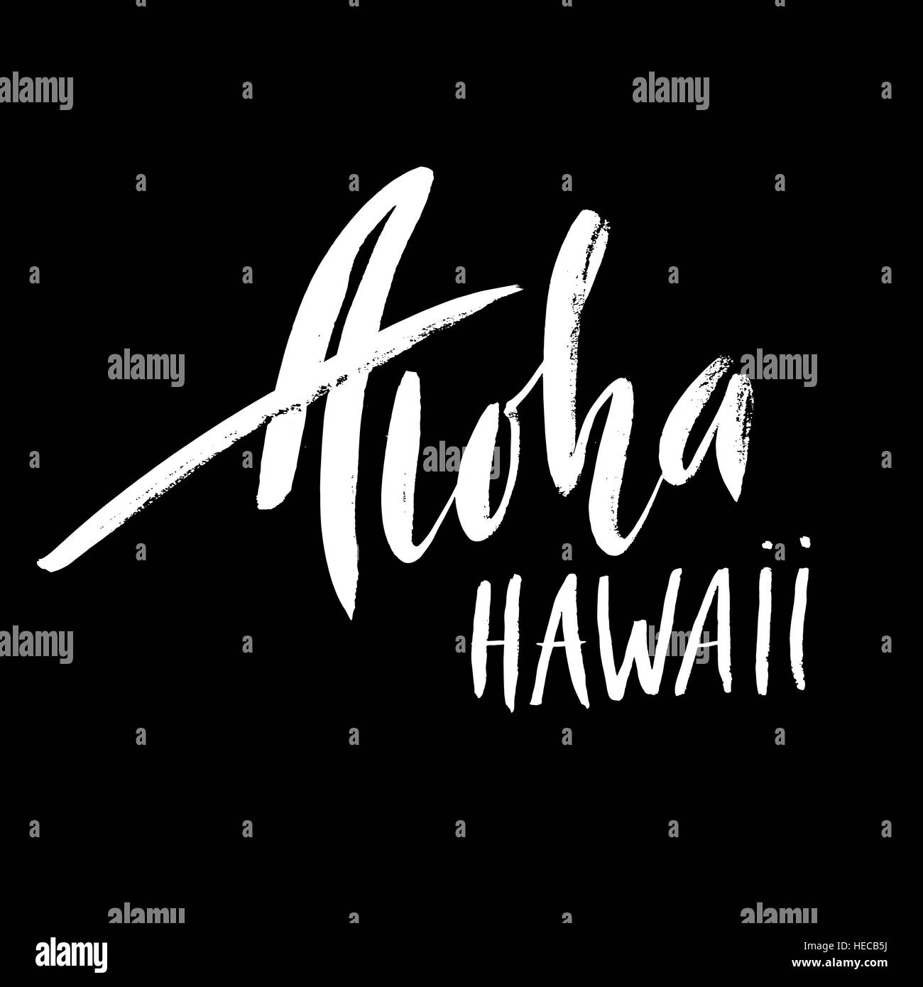 Conceptual hand drawn phrase Aloha. Lettering design for posters, t ...