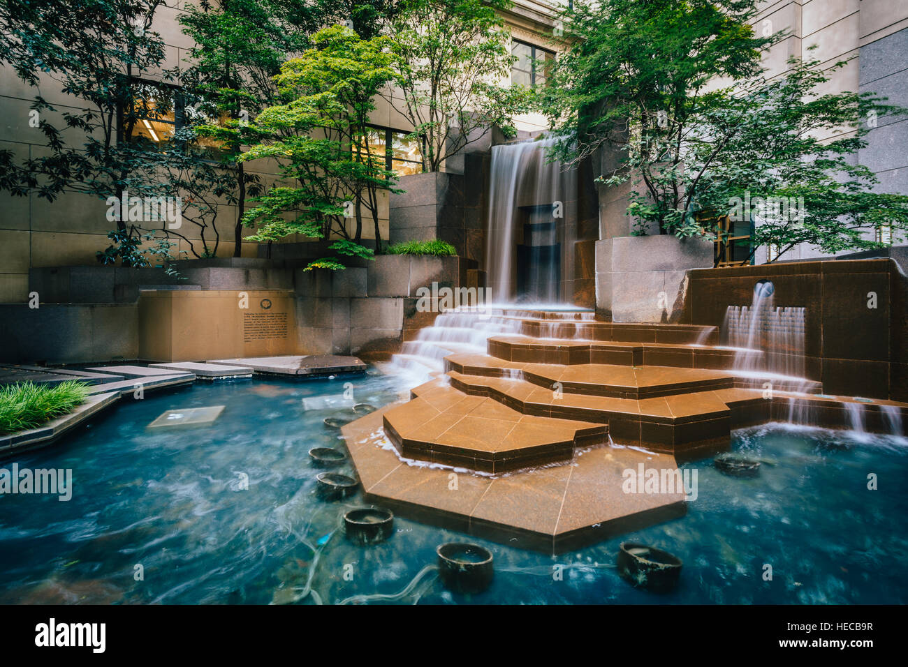 Fountains at Thomas Polk Park, in Uptown Charlotte, North Carolina