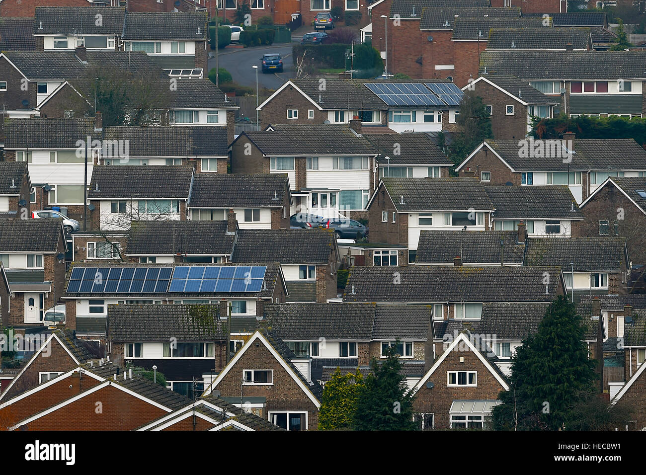 General view of houses in Rothwell, Northamptonshire Stock Photo Alamy