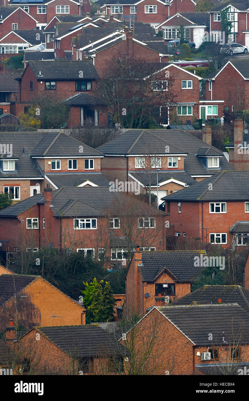 General view of houses in Rothwell, Northamptonshire Stock Photo Alamy