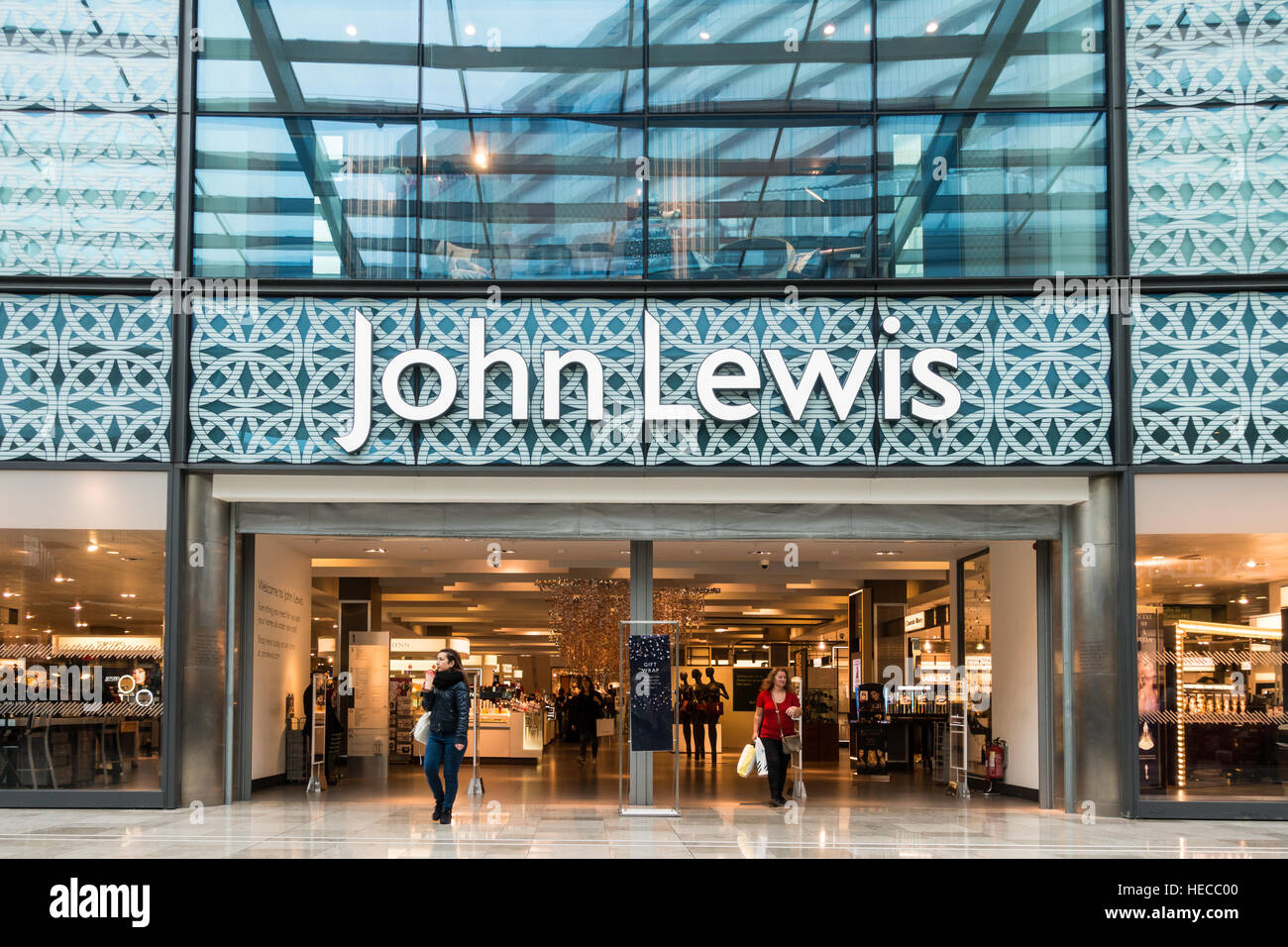 John Lewis department store in Westfield shopping centre or shopping mall, Stratford, East London. Stock Photo