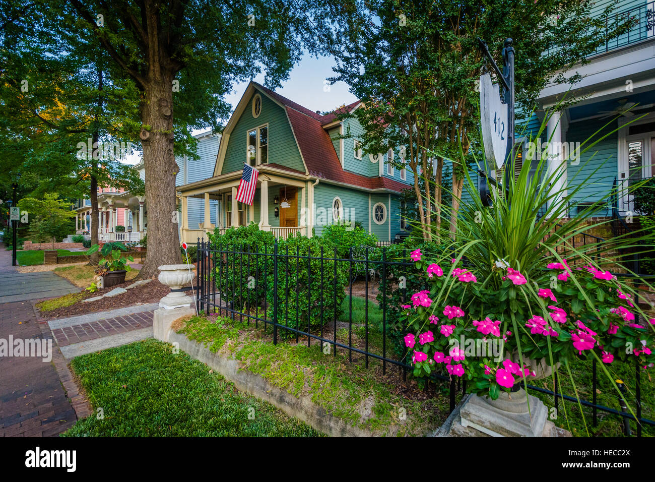 House in the historic Fourth Ward of Charlotte, North Carolina Stock
