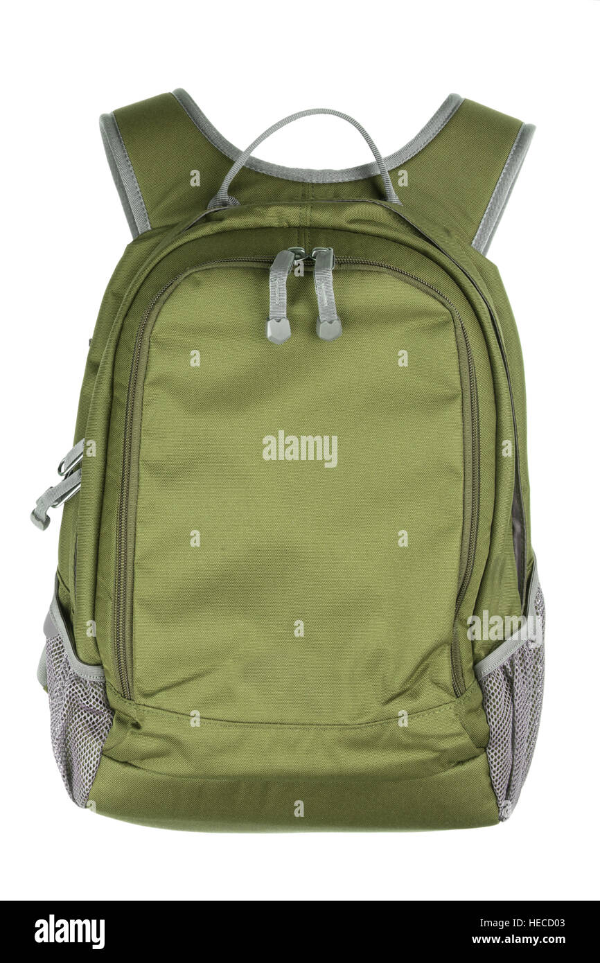Backpack on white background Stock Photo
