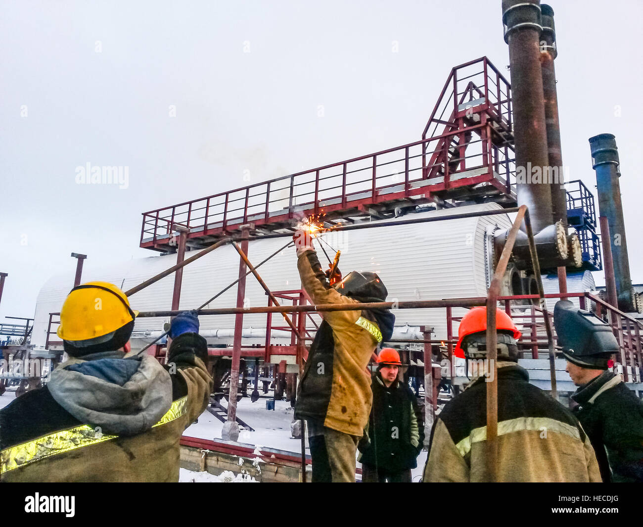 welding steel parts accessories. Installation installations Heater ...