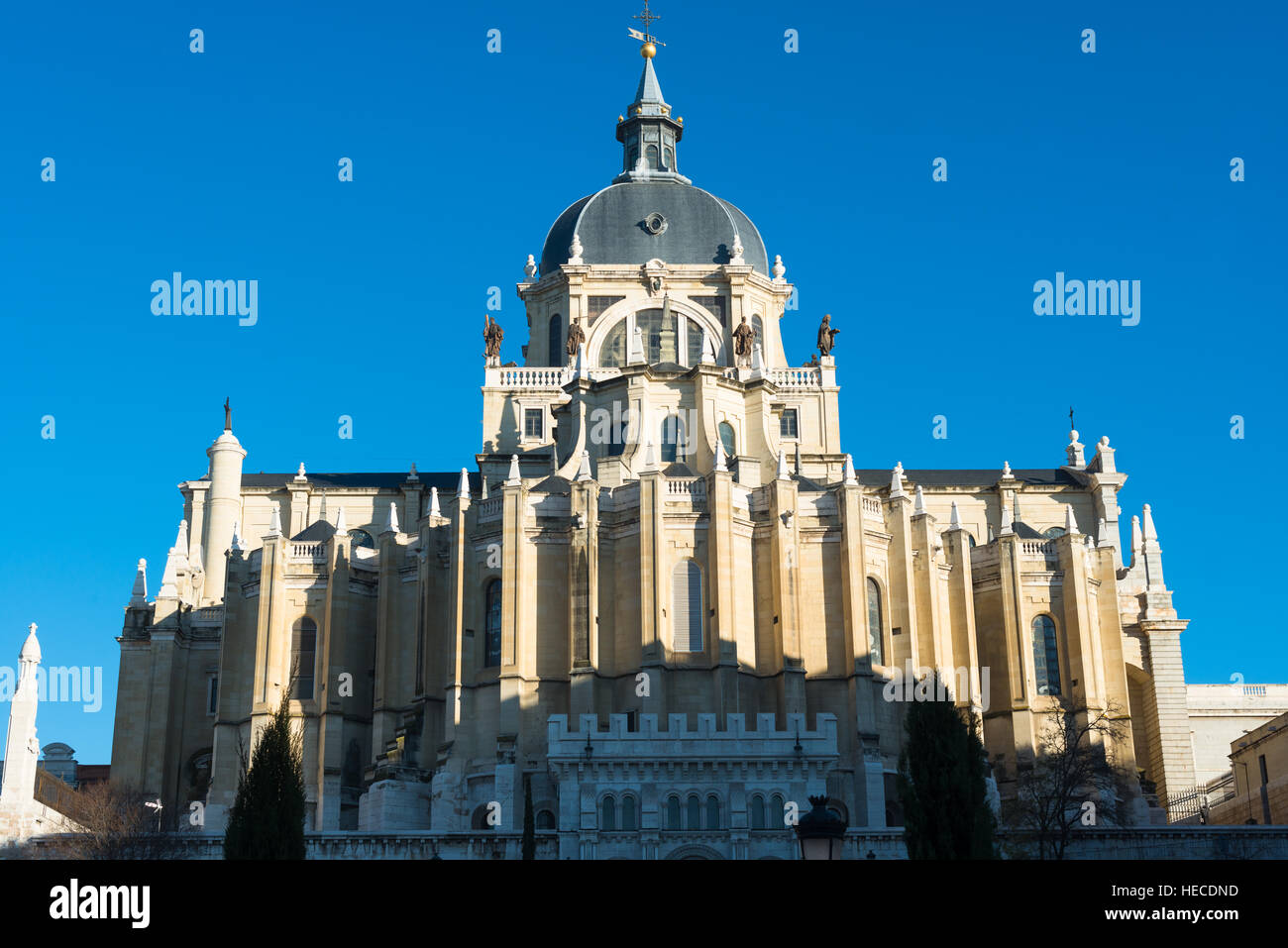 Almudena Cathedral in Madrid, Spain. Stock Photo