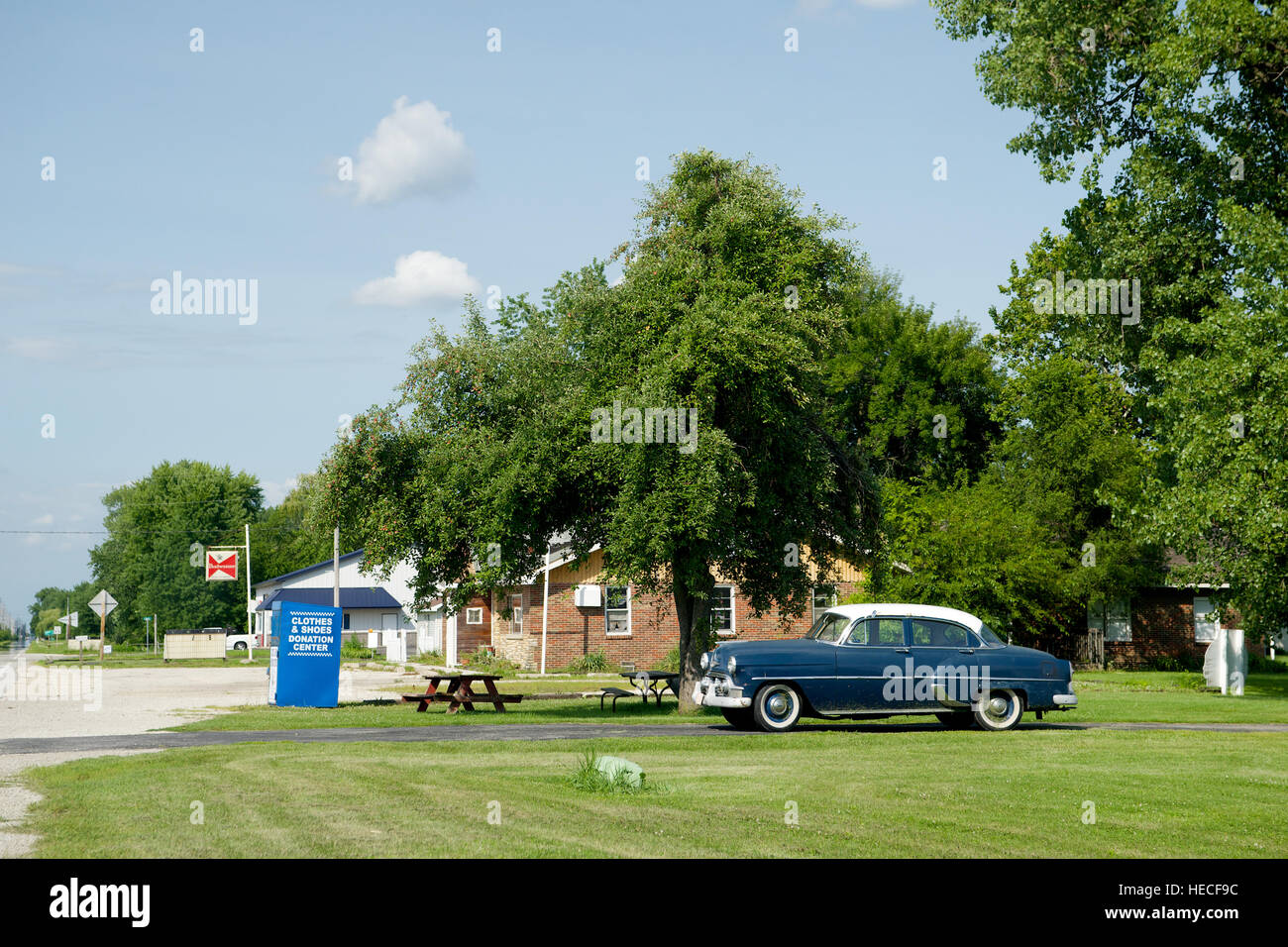Classic 1953 car, Route 66, Near Dwight, Livingston County, Illinois