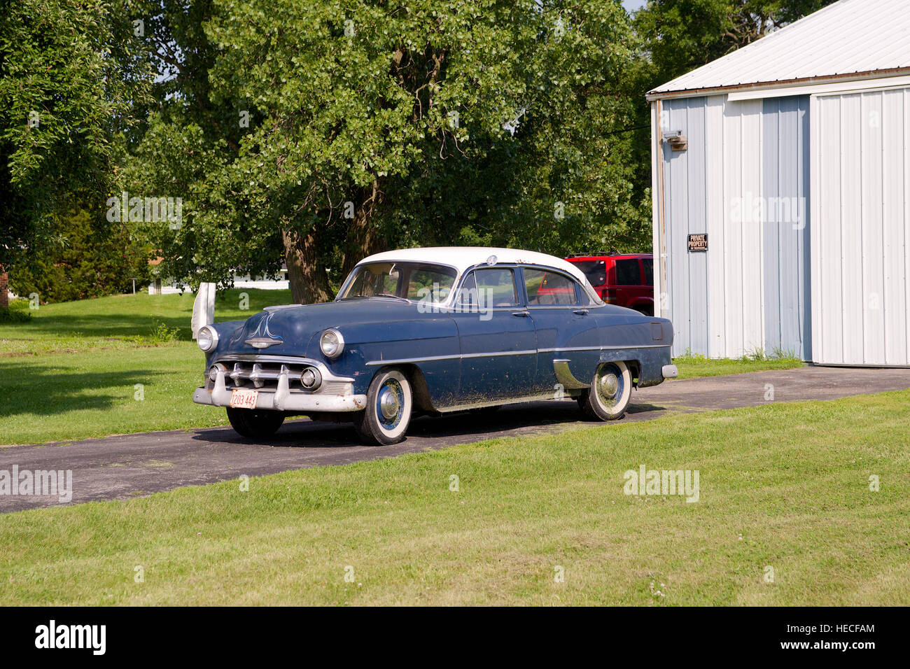 Classic 1953 Car Route 66 Near Dwight Livingston County Illinois Usa Stock Photo Alamy