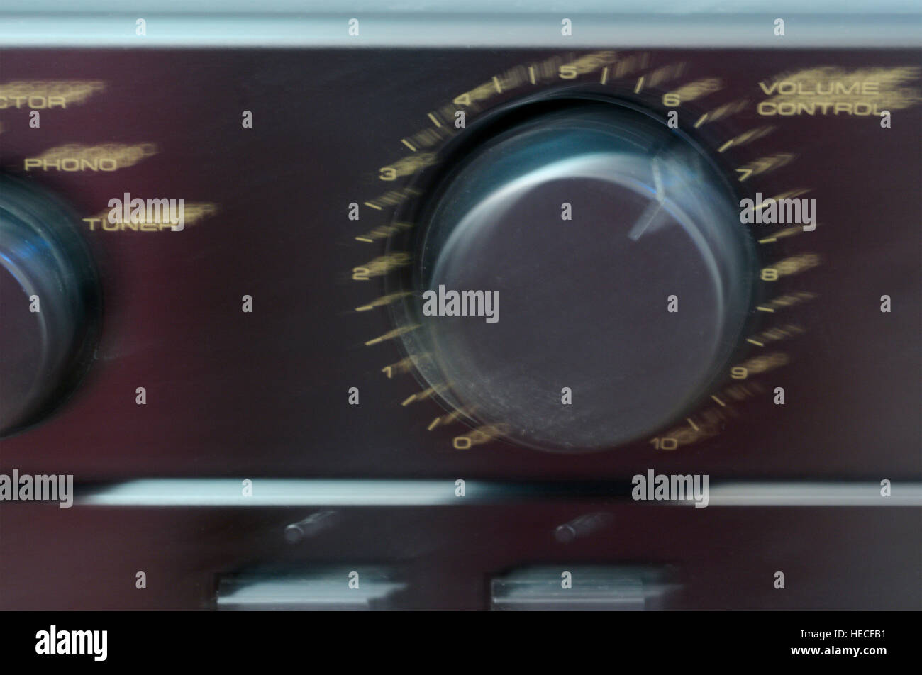blurred amplifier volume knob Stock Photo Alamy