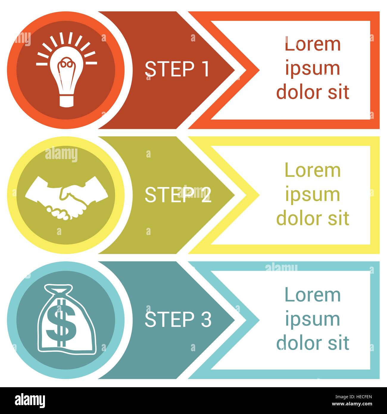 Template 3 infographic from circles Stock Vector Images - Alamy