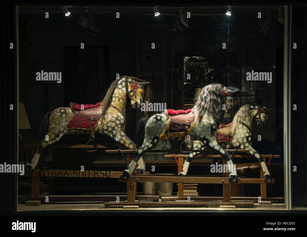 vintage antique wooden rocking horse