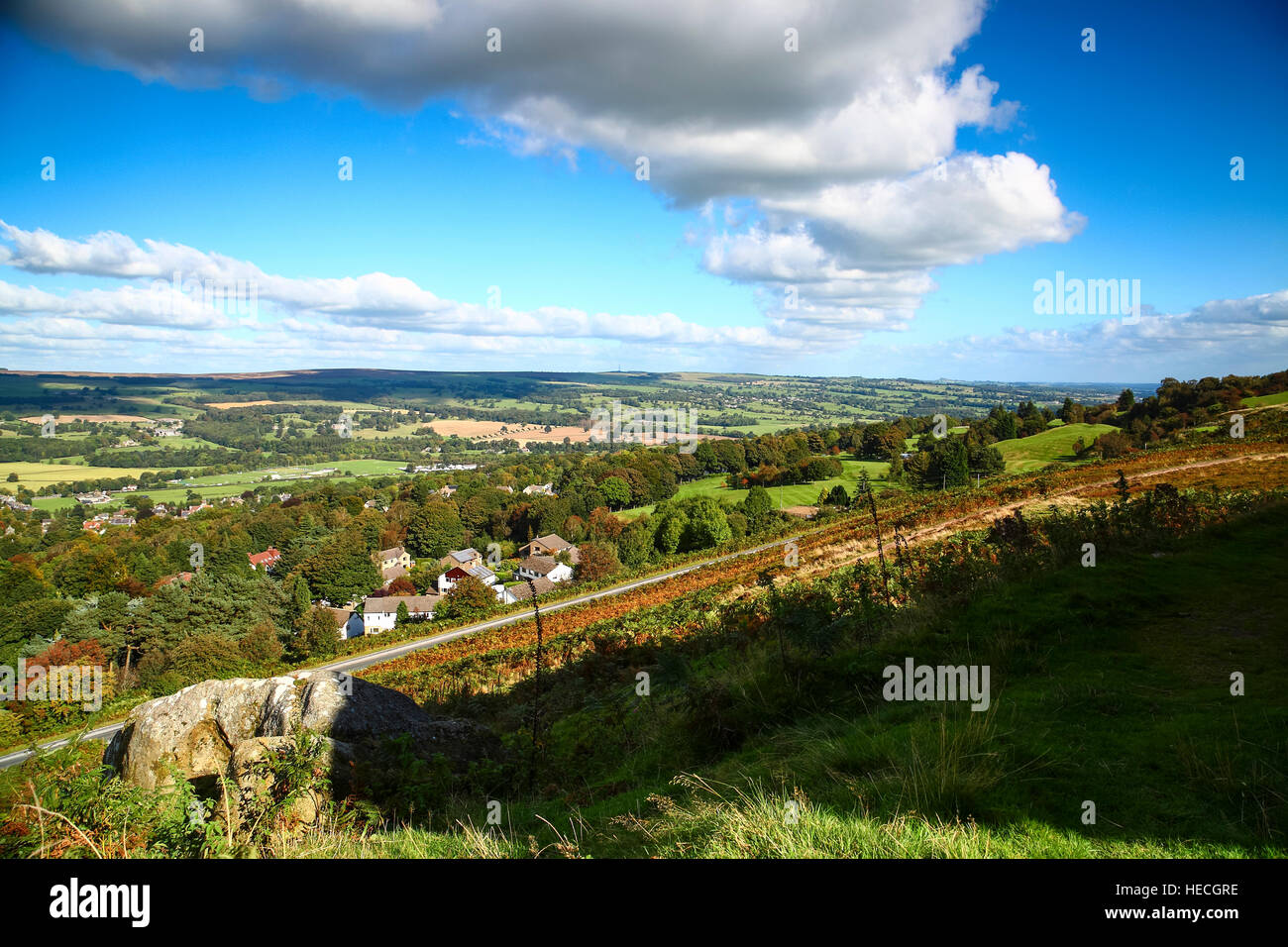 View from Ilkley moor Stock Photo Alamy