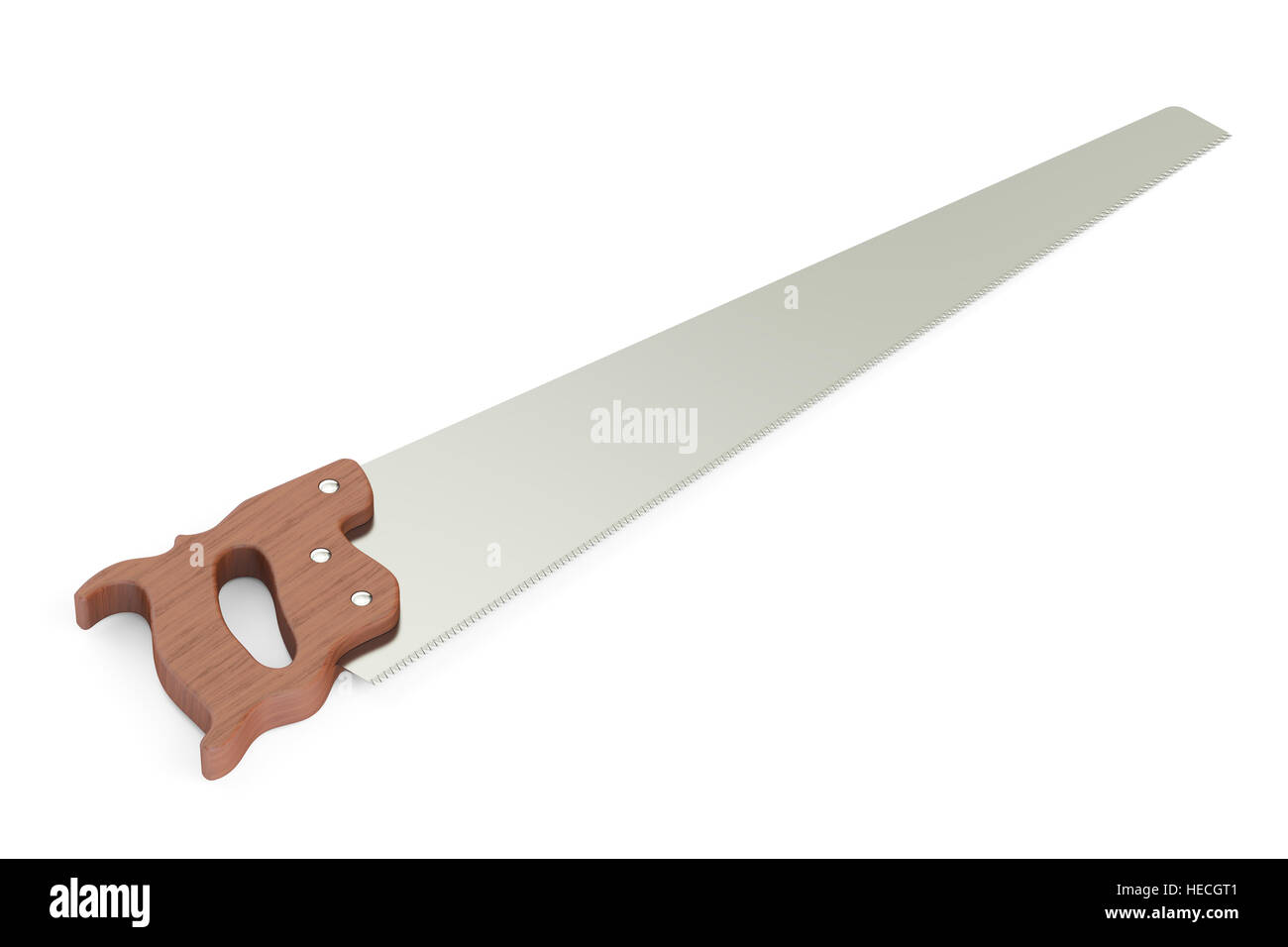 Hand saw, 3D rendering isolated on white background Stock Photo - Alamy