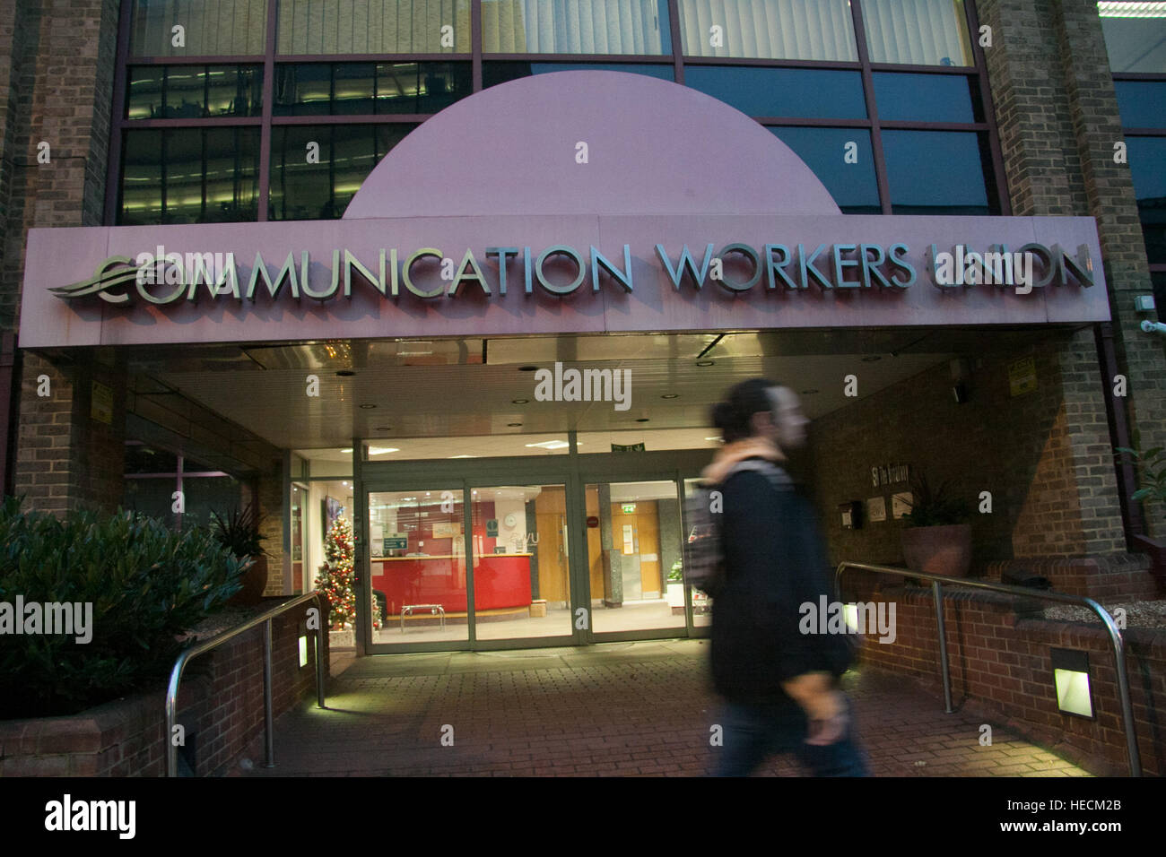 Wimbledon, London, UK. 19th Dec, 2016. Pictured the CWU headquarters in
