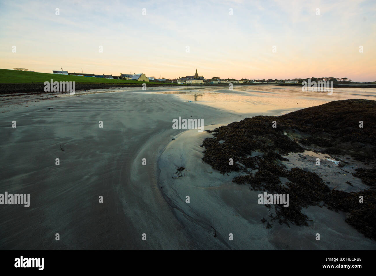 Ballywalter, Co Down, N Ireland, UK. 20th December 2016. UK Weather: A beautiful morning in Ballywalter on the eastern coast of Northern Ireland, the forecast is set to change for the afternoon as a spell of wet weather moves in from the west. Credit: gary telford/Alamy Live News Stock Photo