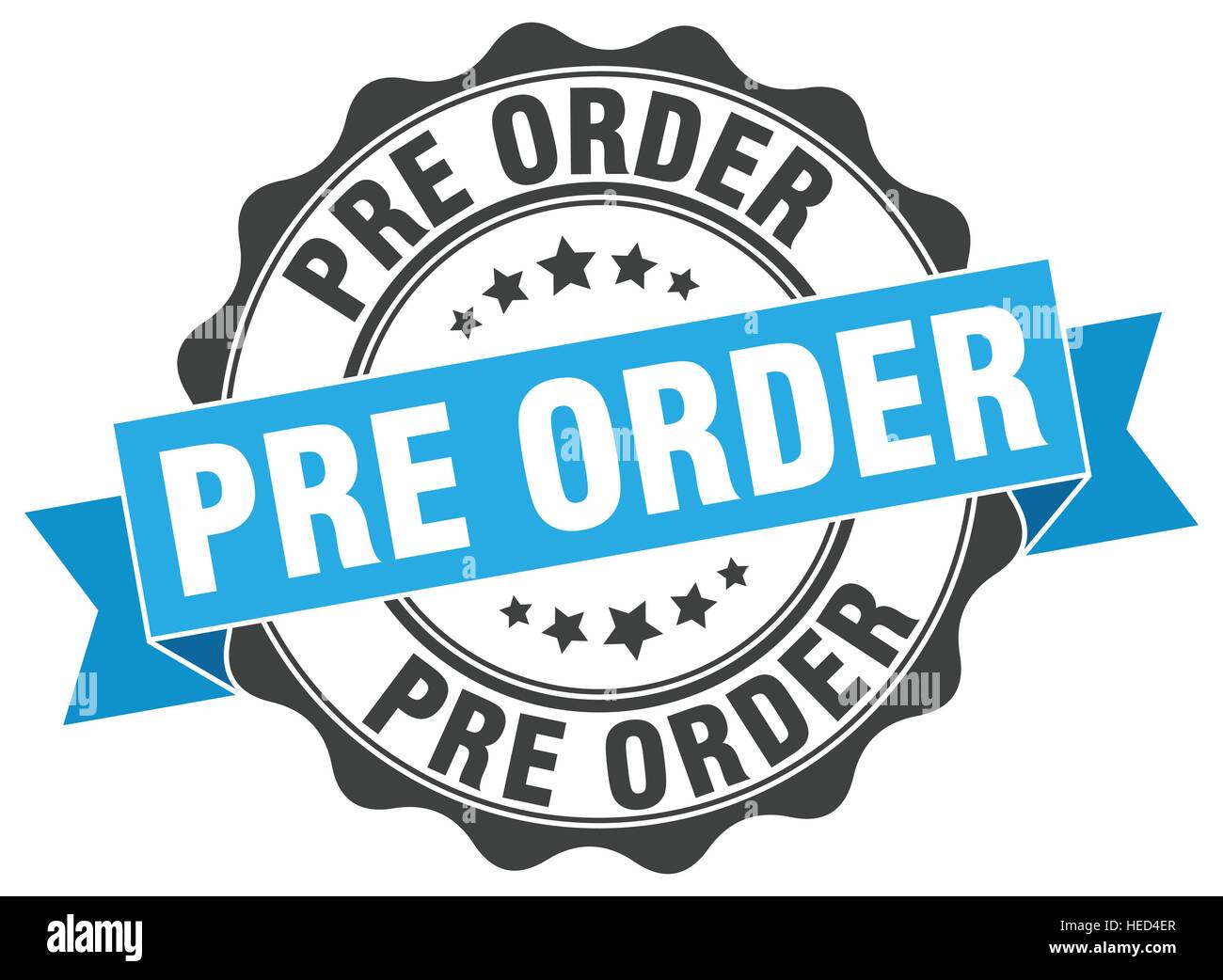 pre order stamp. sign. seal Stock Vector