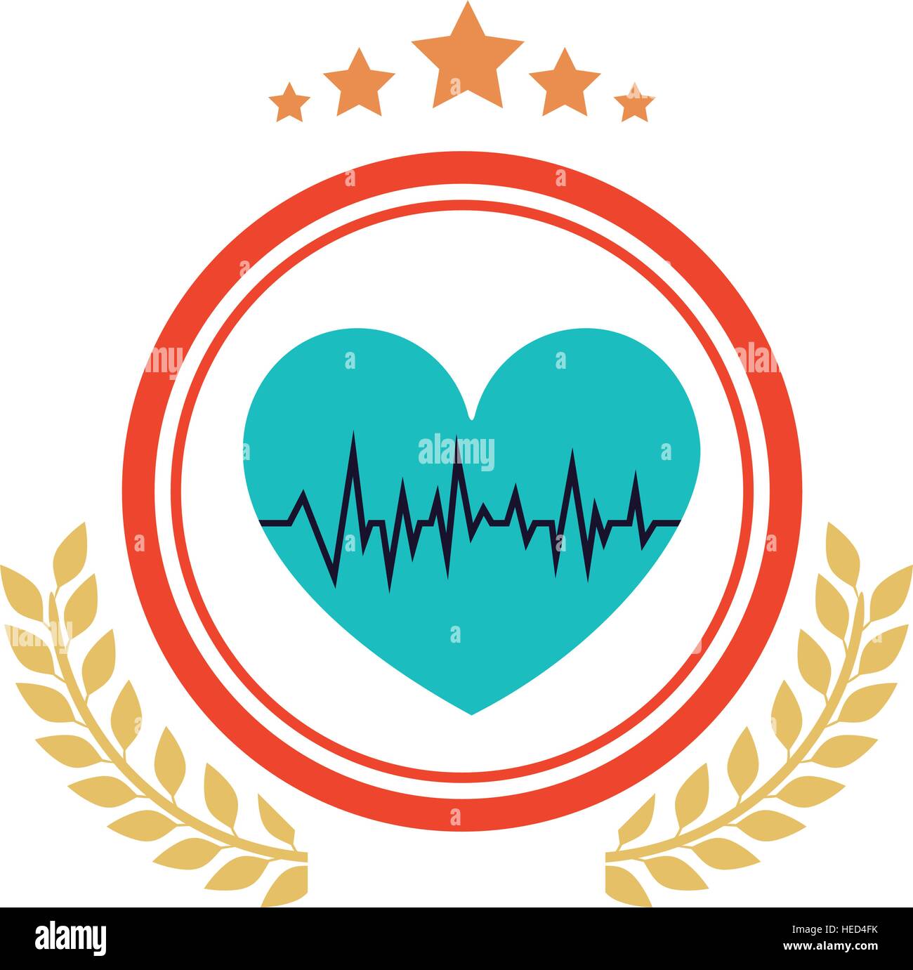 Heart And Pulse Icon Healthy Lifestyle Fitness Gym And Bodybuilding Stock Vector Image Art Alamy