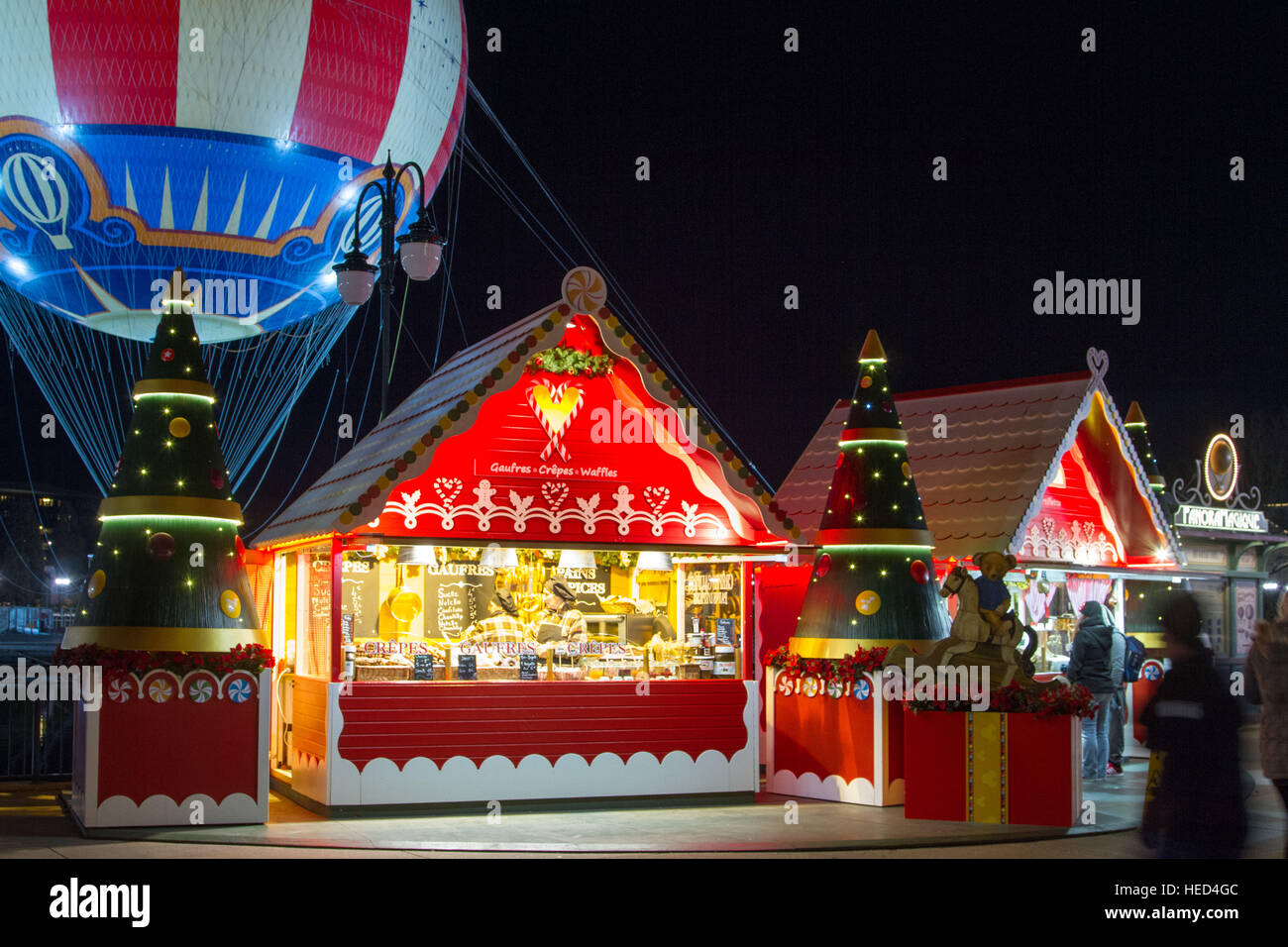 Disney Village at Christmas Stock Photo